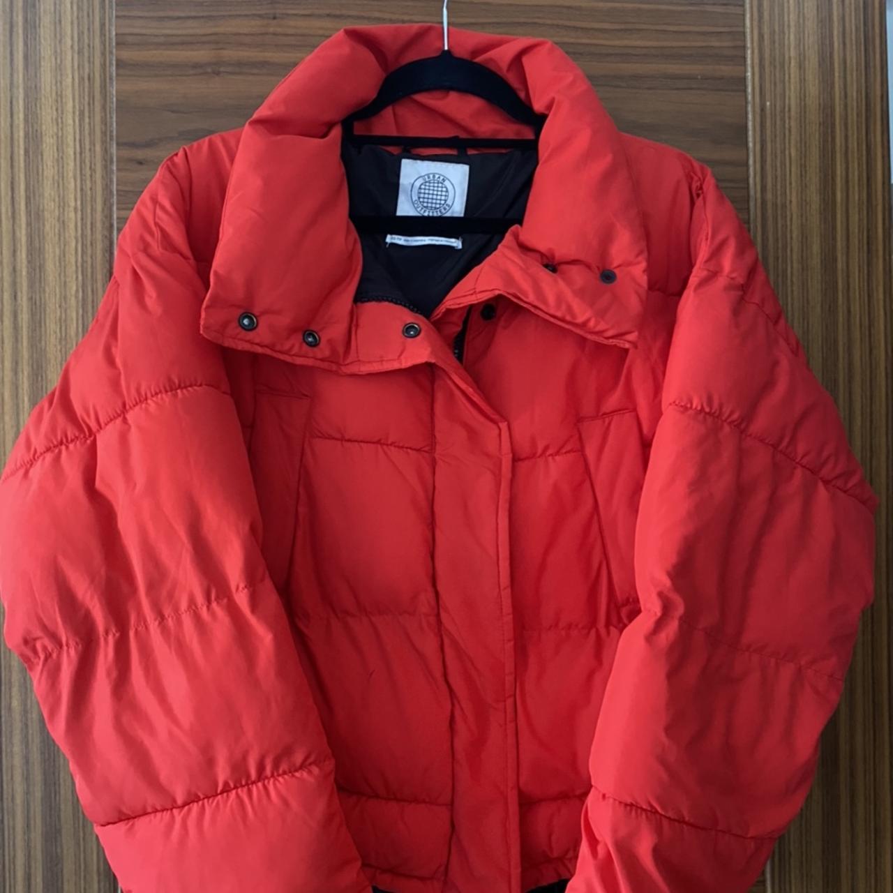 Urban Outfitter Red Puffer Jacket size XS. Coat in... - Depop