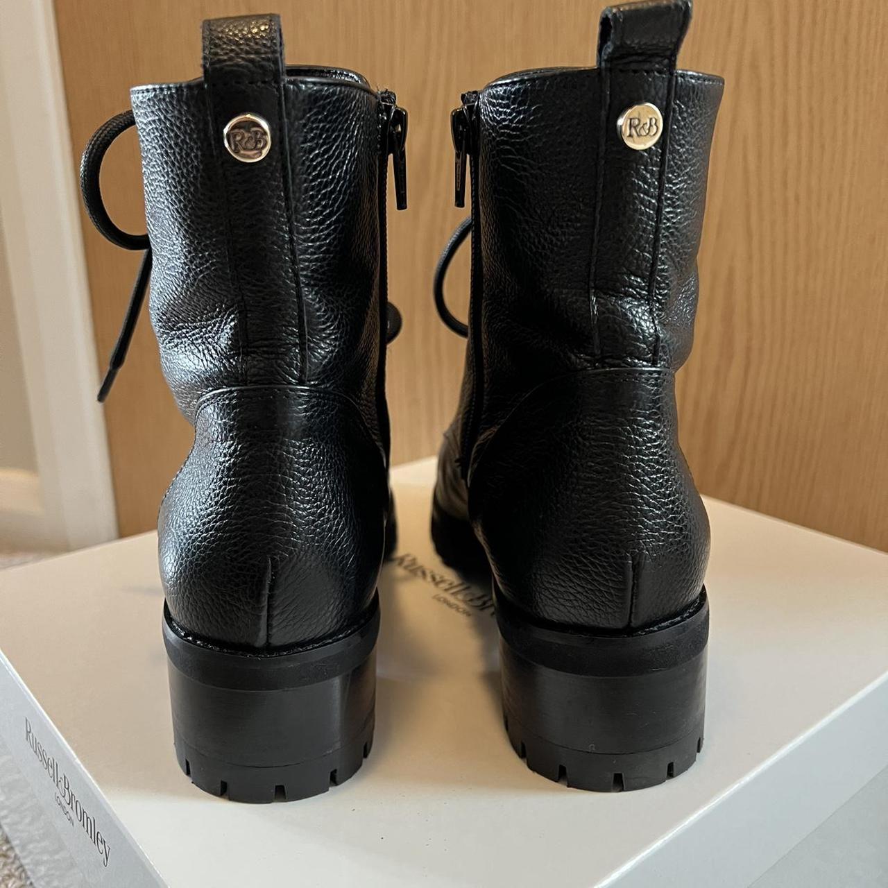 Russell & Bromley Black Leather STOMPER Luxury... - Depop