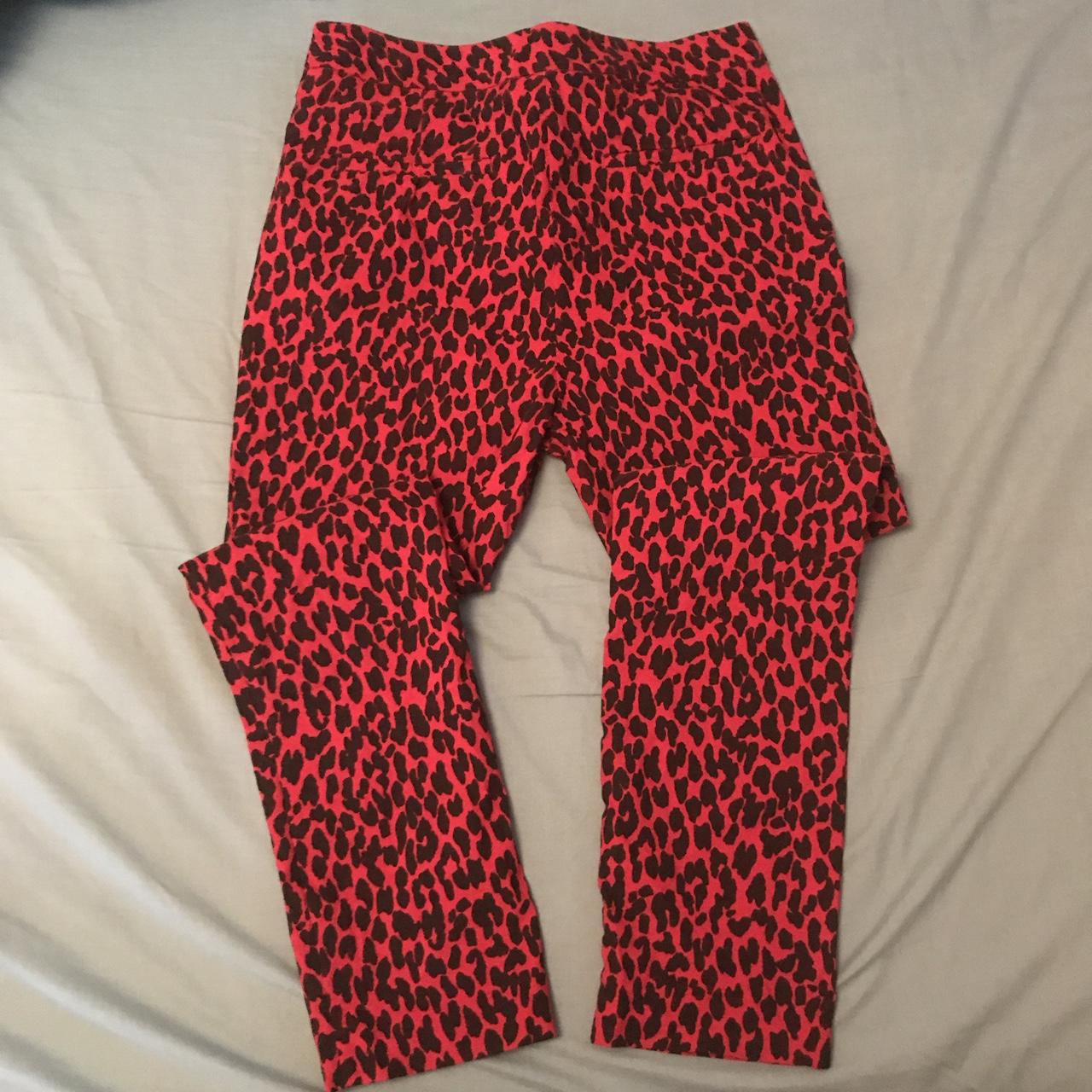 Zara red black leopard print Worn