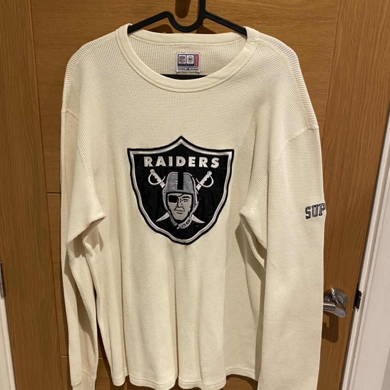 Supreme X NFL X Raiders Thermal top. Size medium.... - Depop