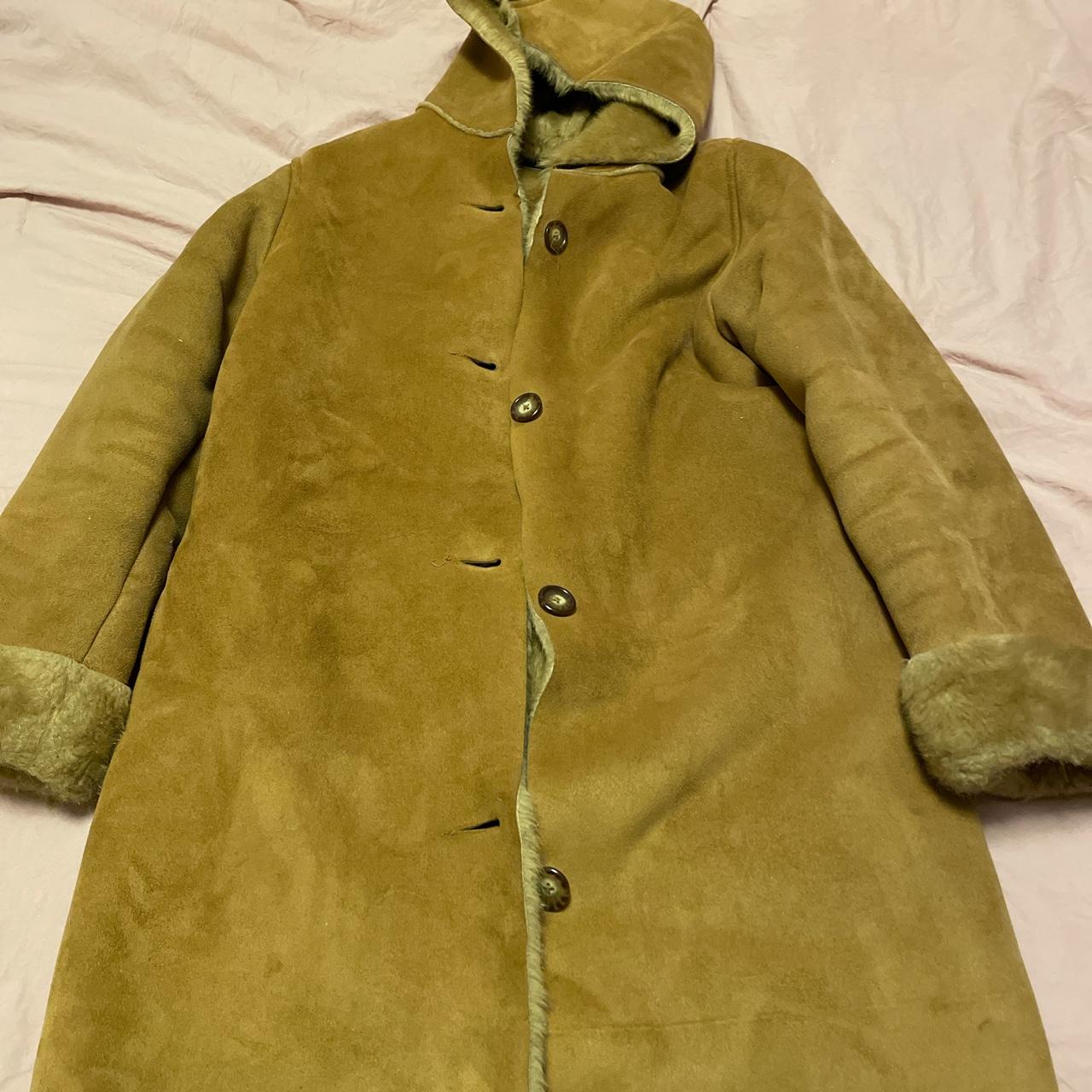 Gap Women's Tan and Brown Coat Depop