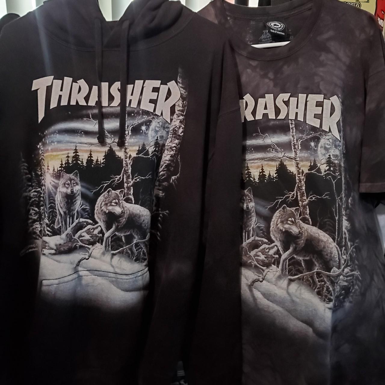 Thrasher x The Mountain 13 Wolves. Super rare | Depop