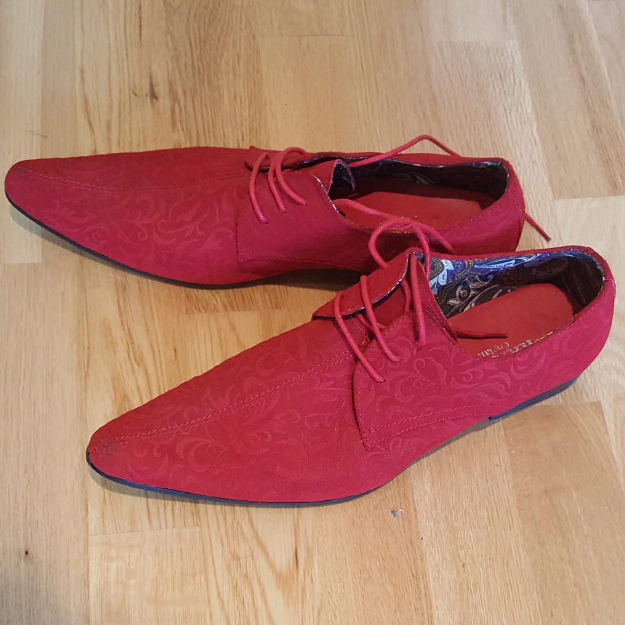 Red paisley winklepickers Twice worn Depop