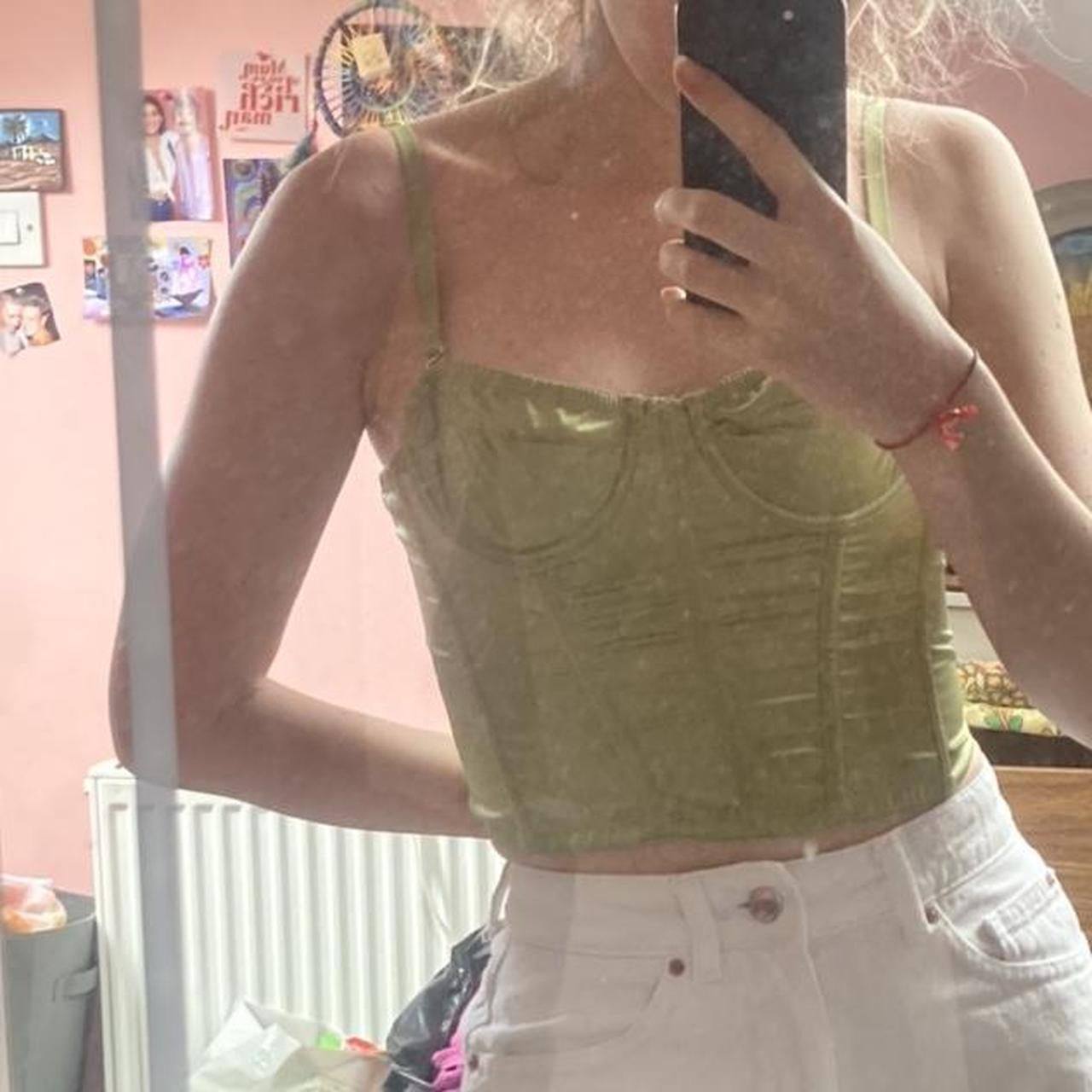 urban outfitters green corset top 🌱 love it just... Depop