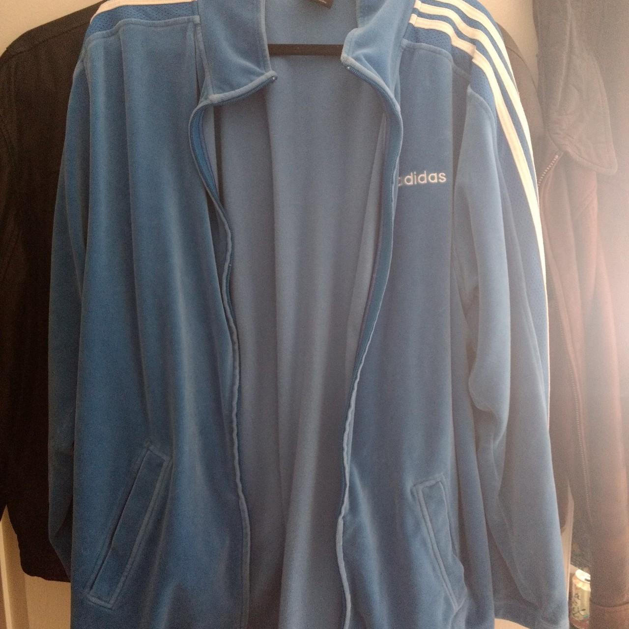 Adidas track jacket clearance velour