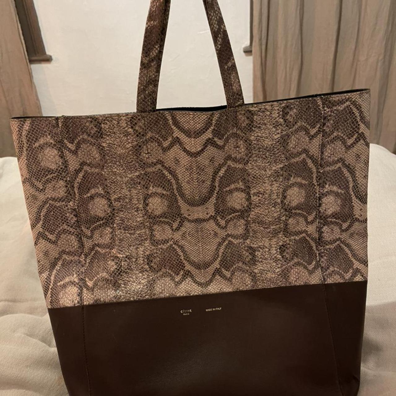 Celine cabas tote bag, in burgundy and Depop