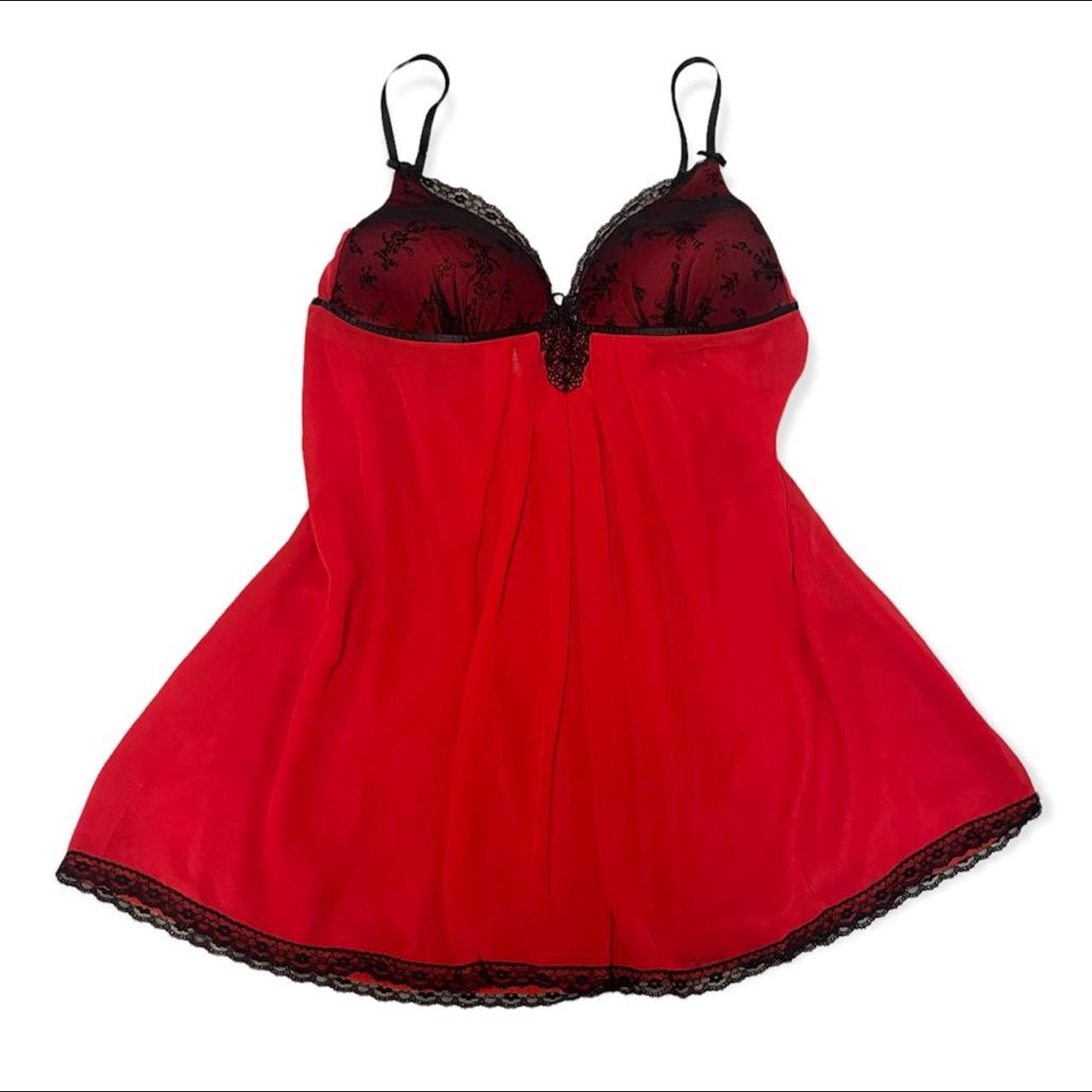 Product Image 1 - Red Sheer Babydoll Top

Vintage 90s
Size