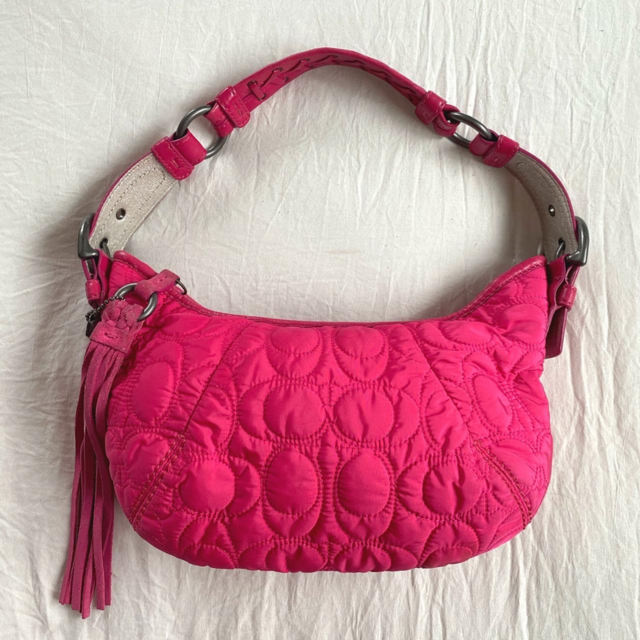 Vintage Coach Leather Mini Purse - Hot Pink