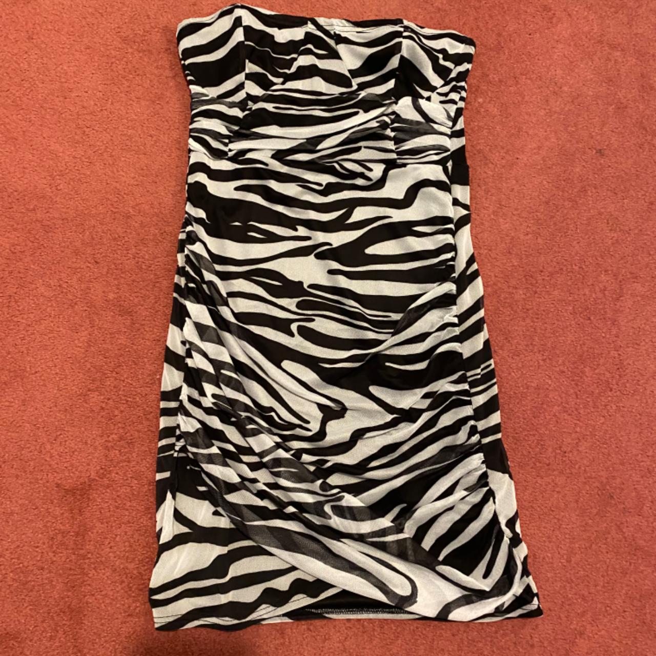 PLT Zebra Print Dress Size 12 Never worn #plt... - Depop