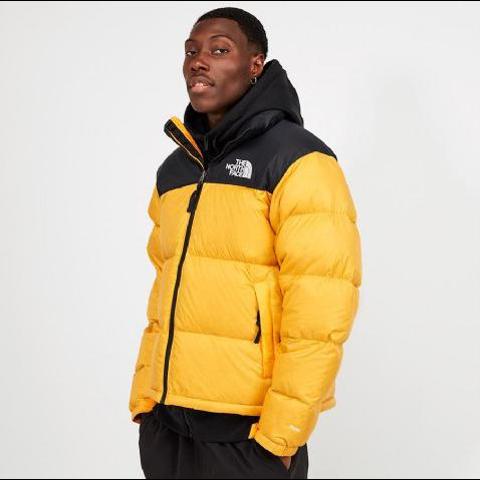 the north face retro nuptse puffer jacket yellow