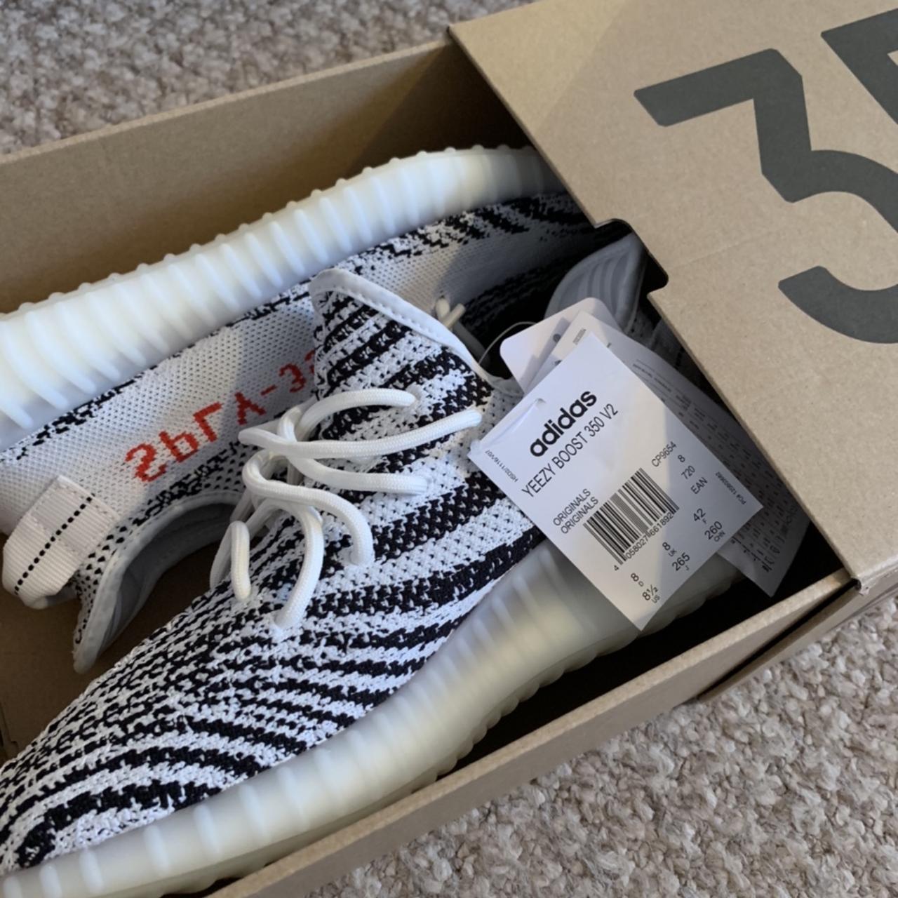 YEEZY BOOST 350 V2 Zebra Never worn with tags in box Depop