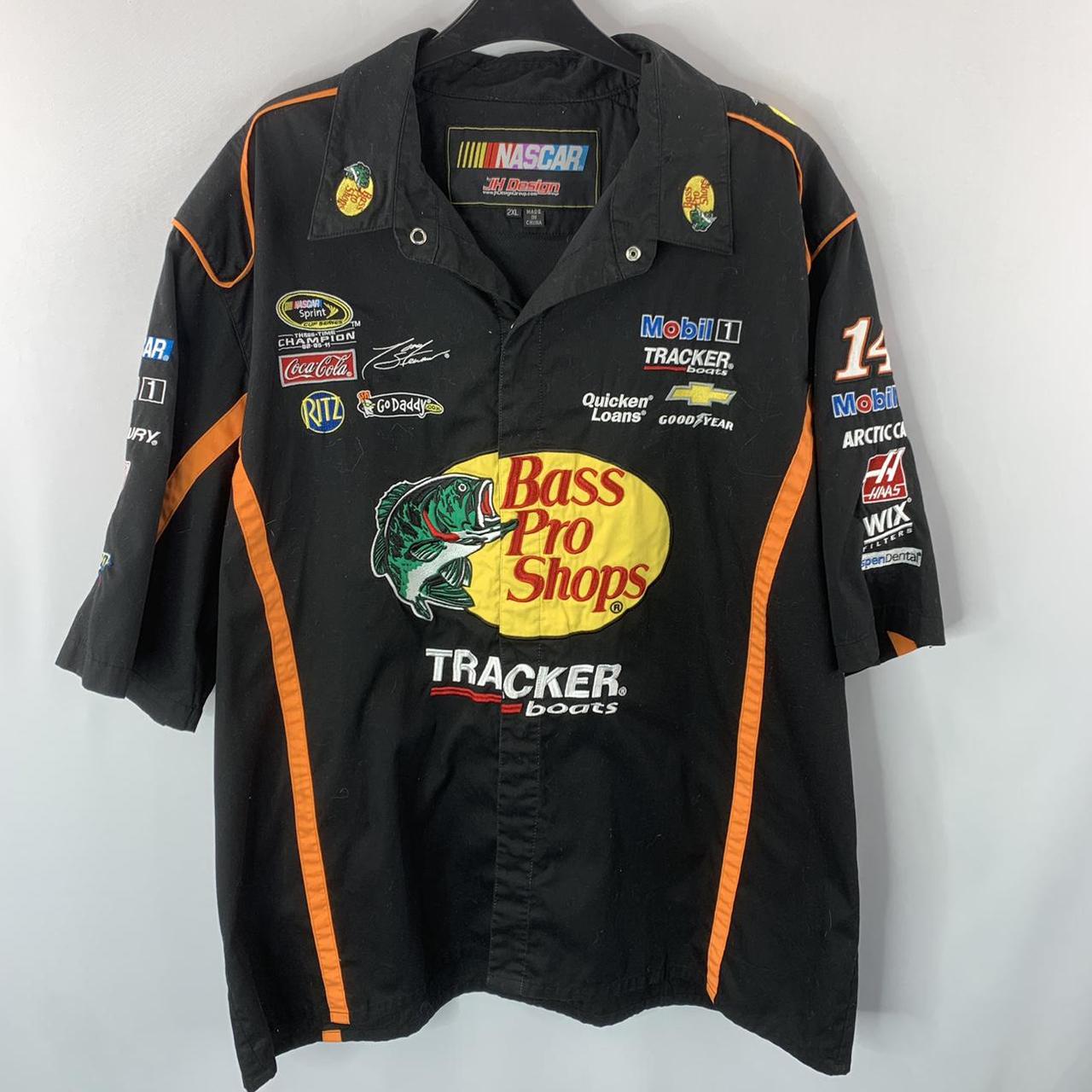 🖤 Nascar Tony Stewart #14 Short Sleeve Button Up... - Depop