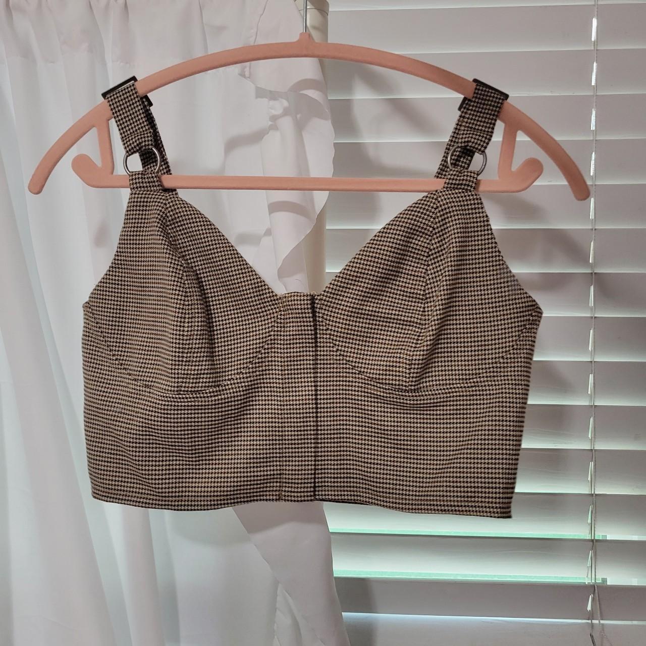 Target Women's Tan and Cream Corset Depop