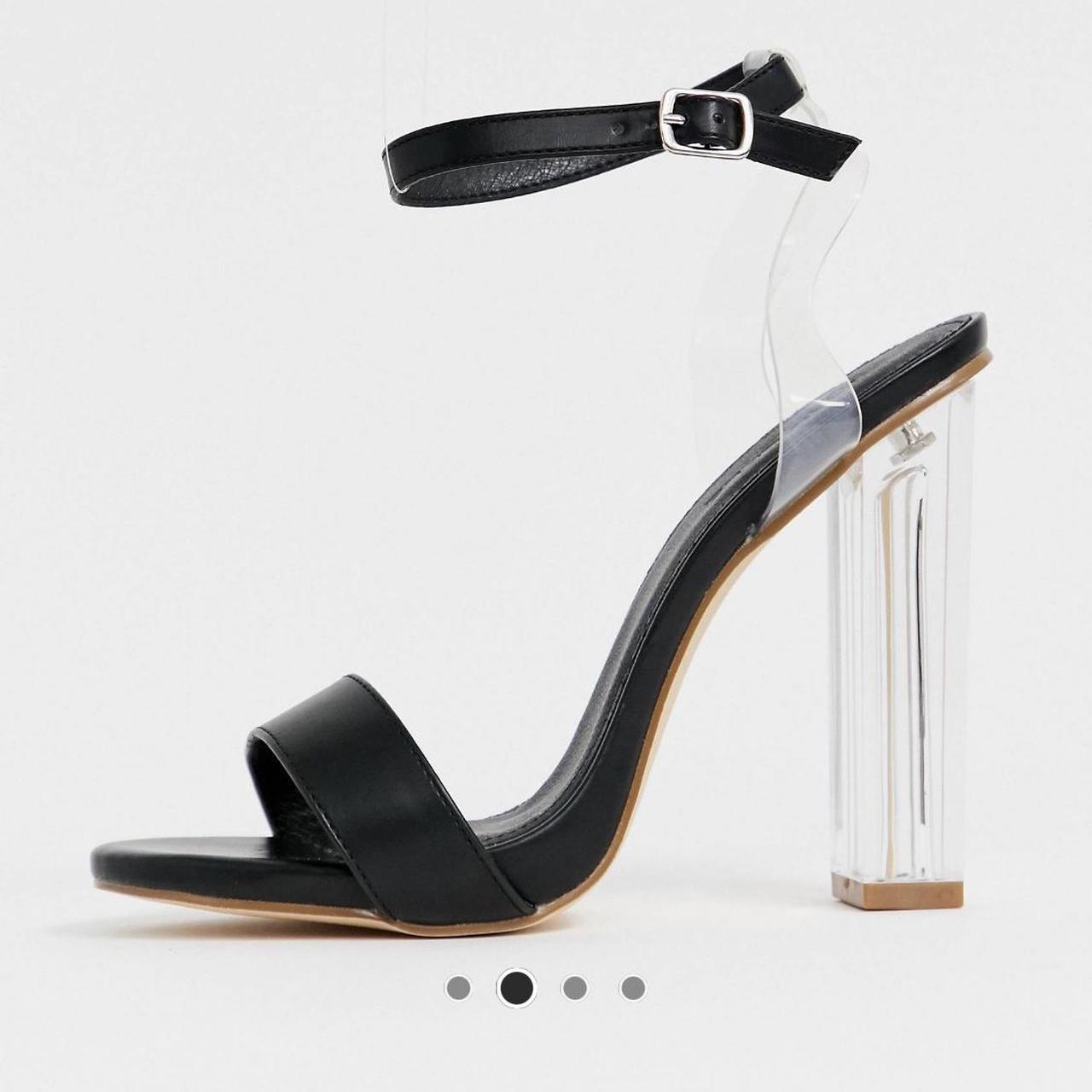 Clear perspex clearance heels wide fit