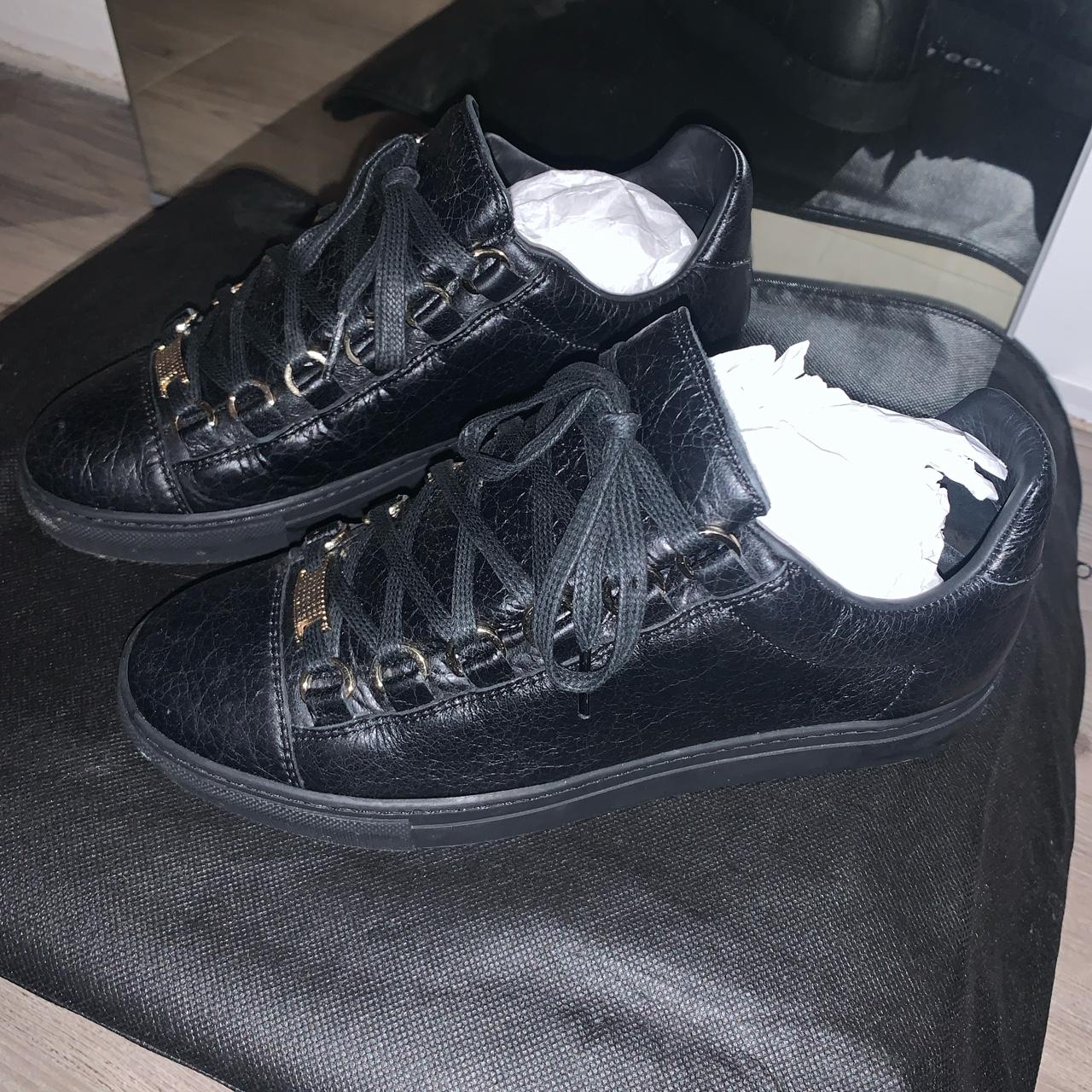Balenciaga Arena Leather Low-Top Trainers Depop