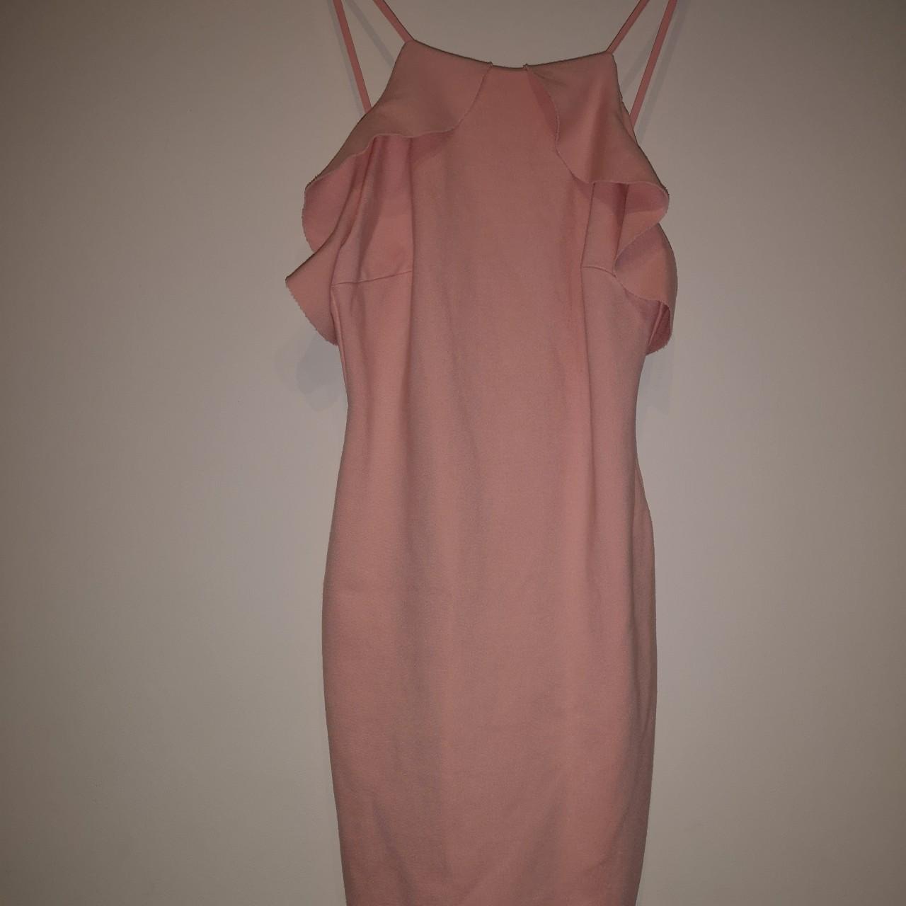 Zara Peach Frill Mini Dress M, only worn once