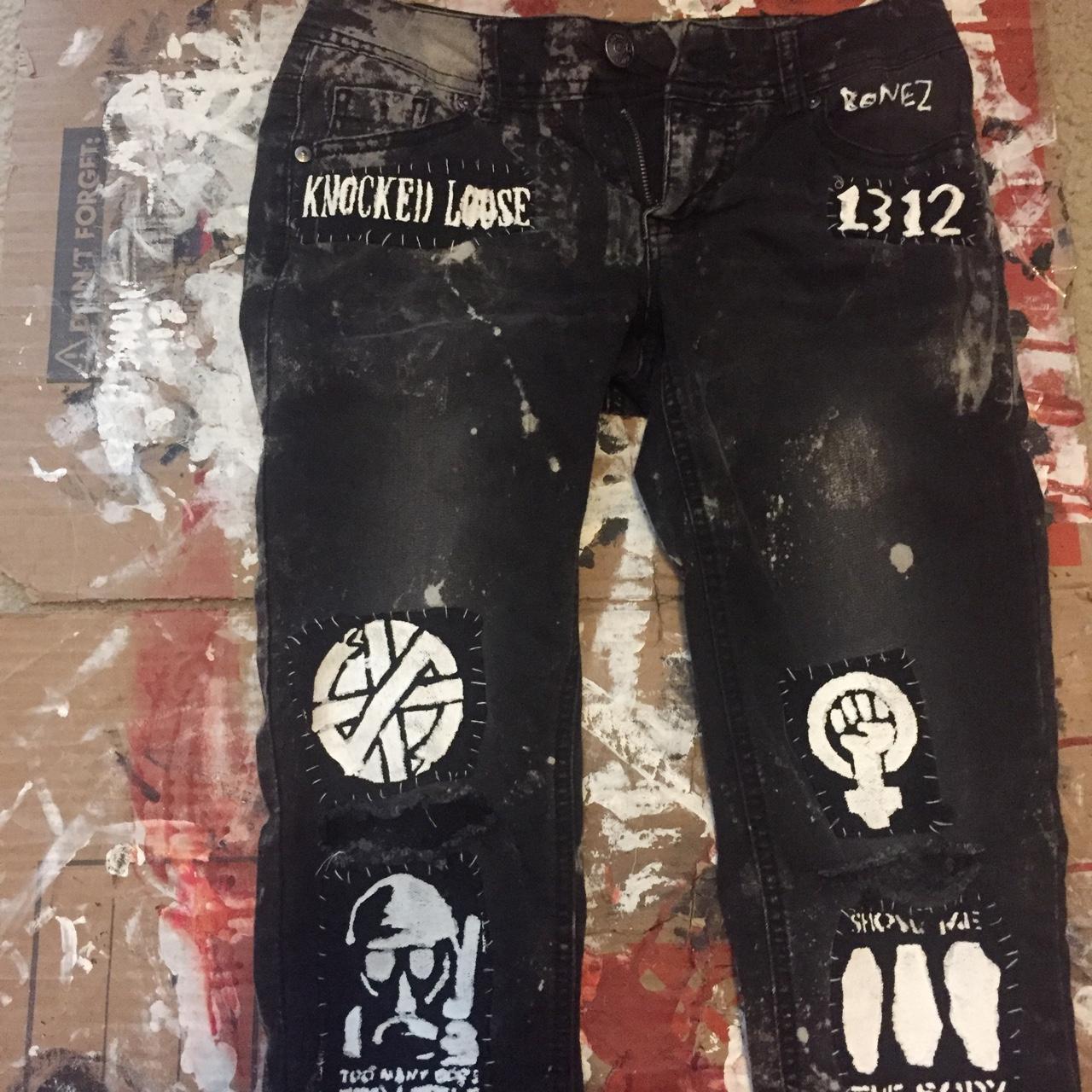 First Pair of Crust pants, more spikes and patches otw (: : r/BattleJackets