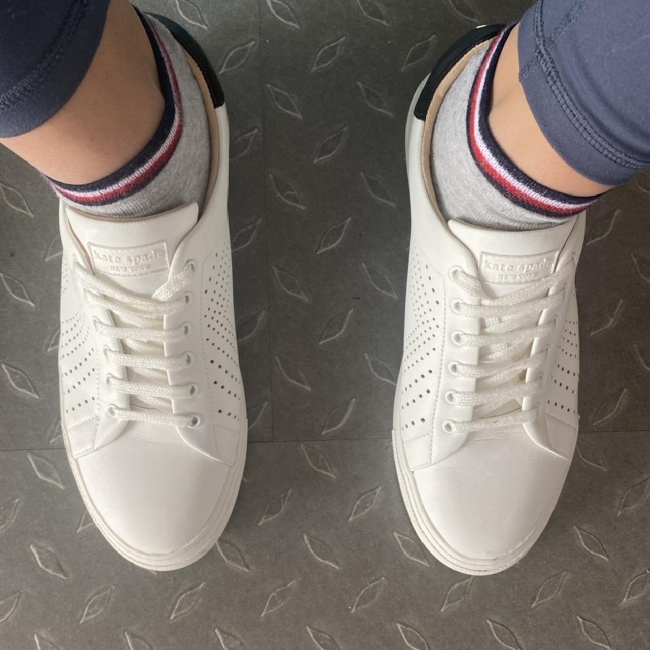 Kate Spade New York Women's Black and White Trainers | Depop