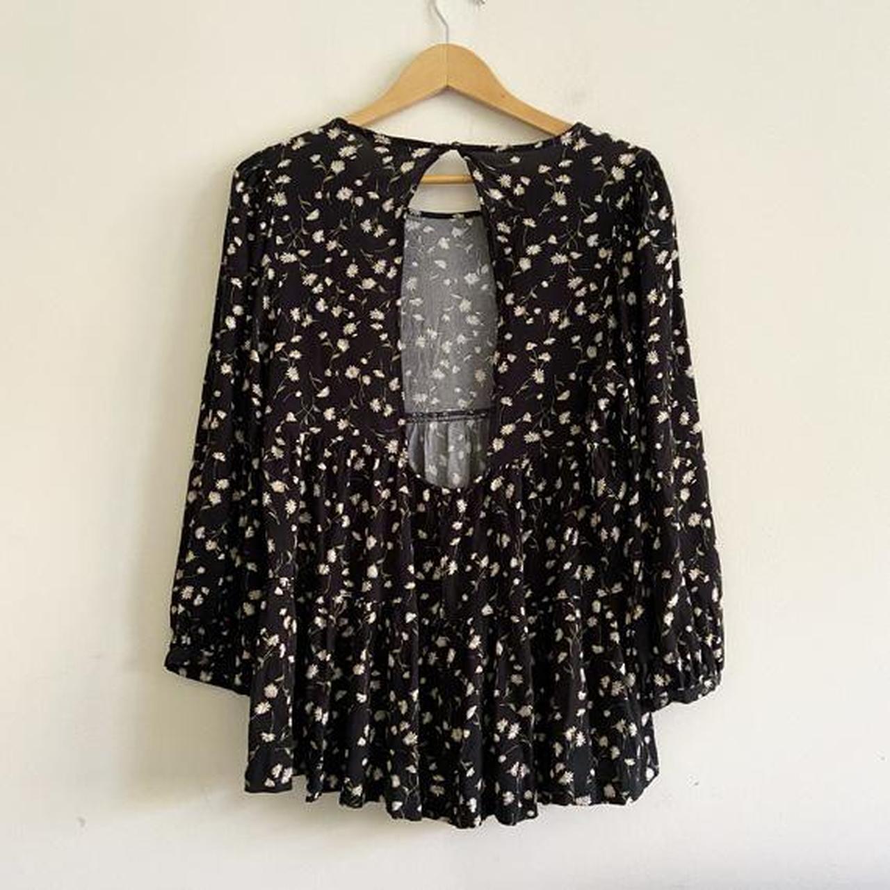 American Eagle Outfitters Women's Black Blouse (4)