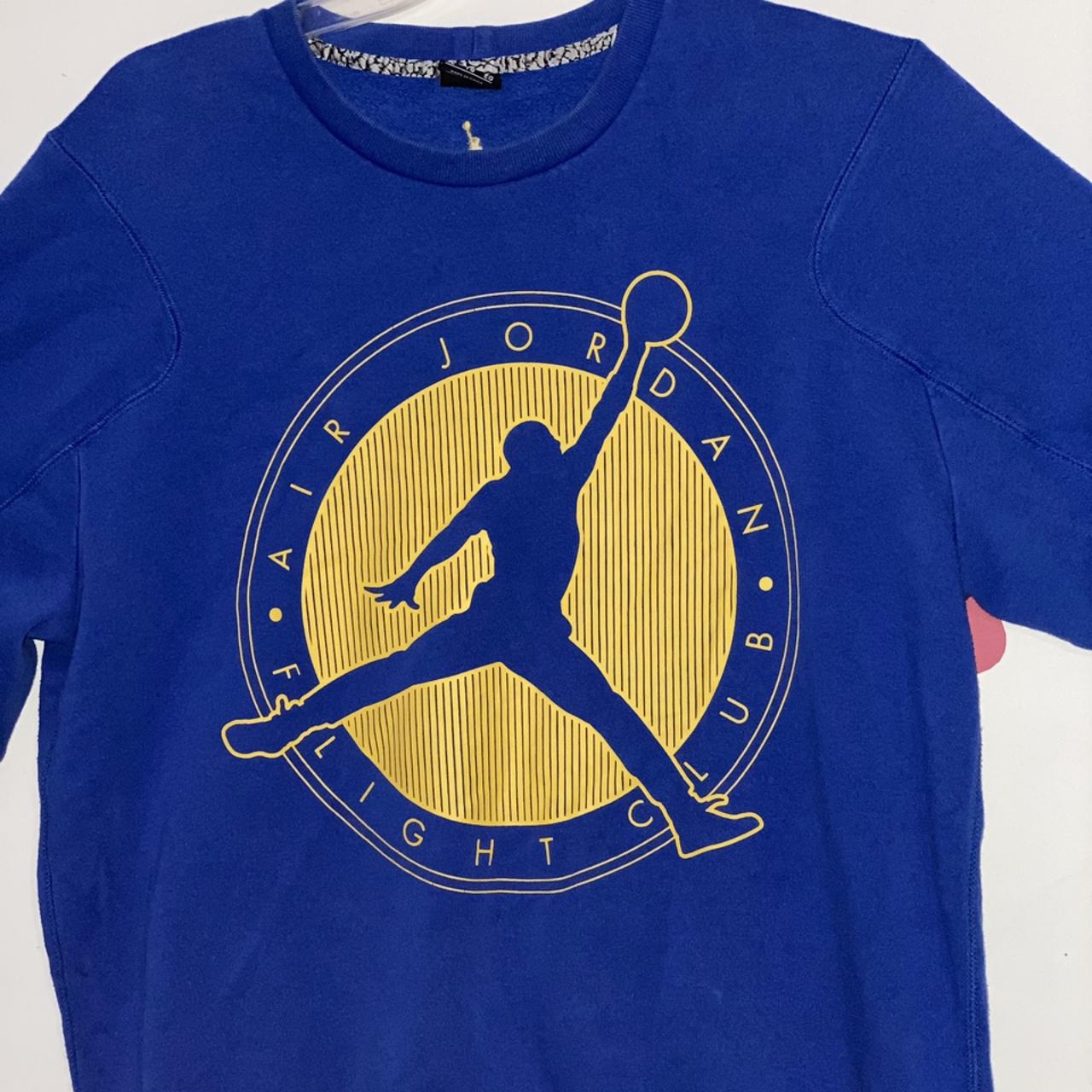 Yellow and hot sale blue jordan shirt