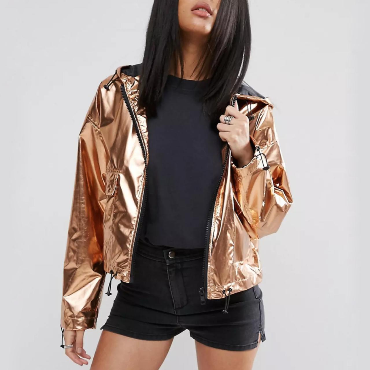 Rose gold outlet cropped jacket