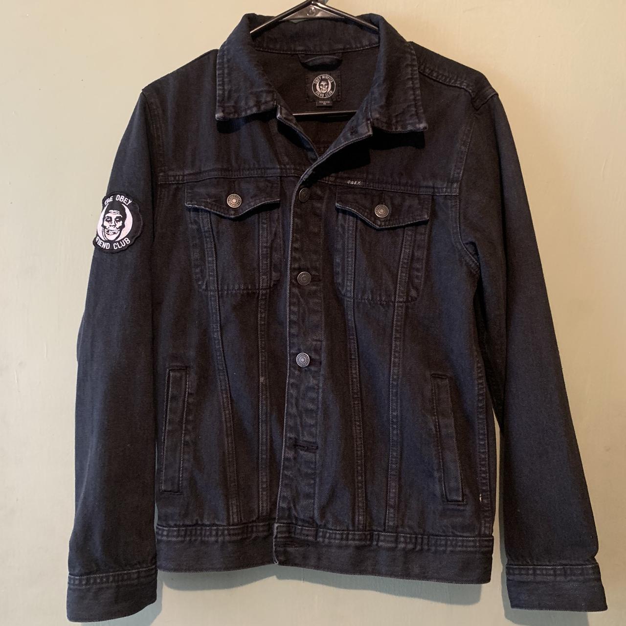 Obey misfits leather jacket best sale