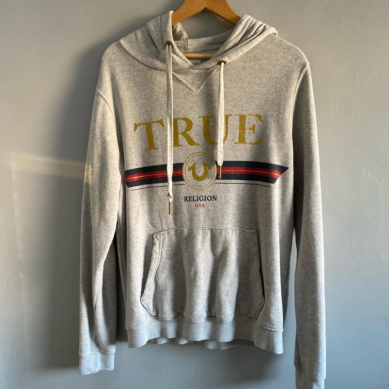 Mens True Religion Hoodie Labelled size small but... - Depop