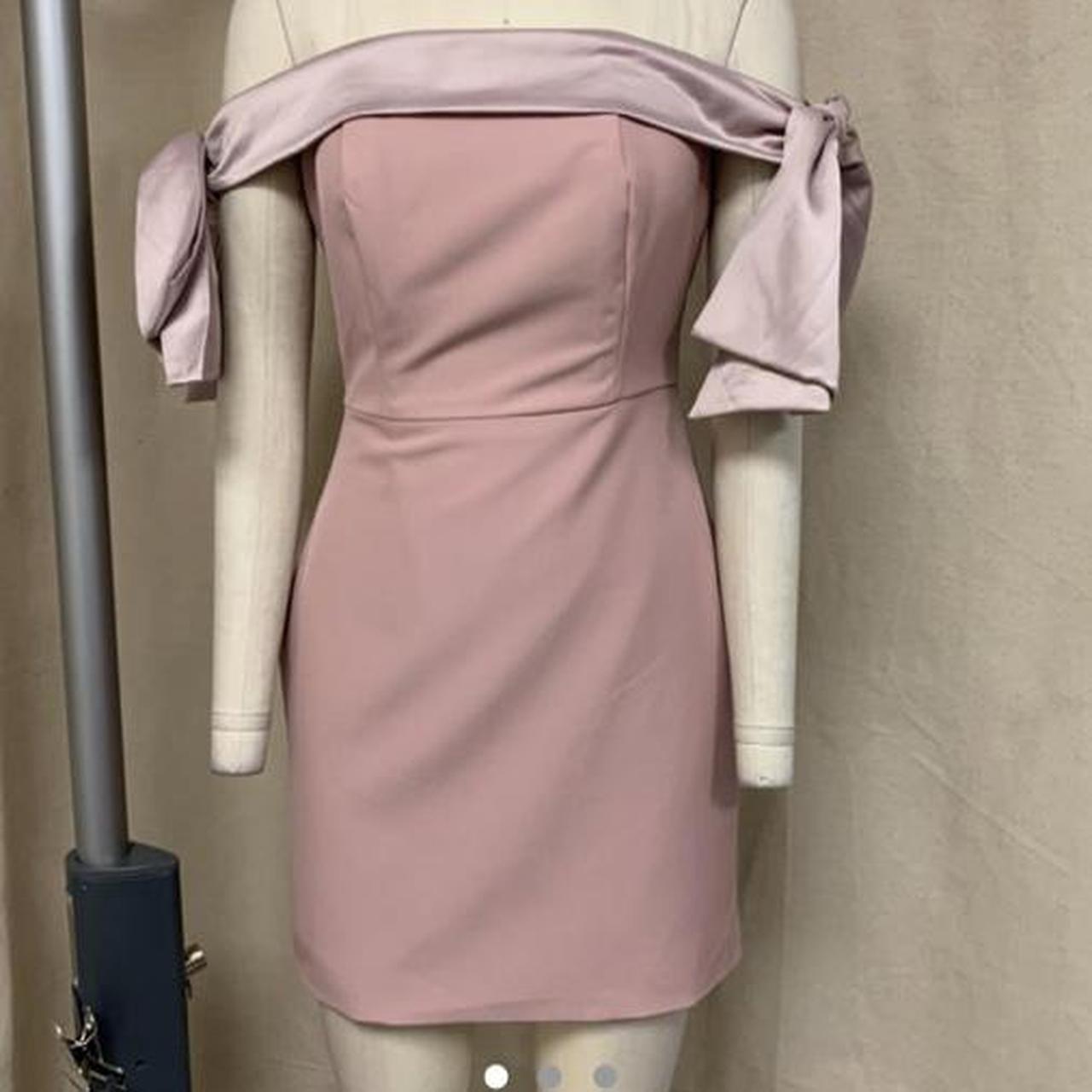 Lavish Alice baby pink mini dress, with satin bow... Depop