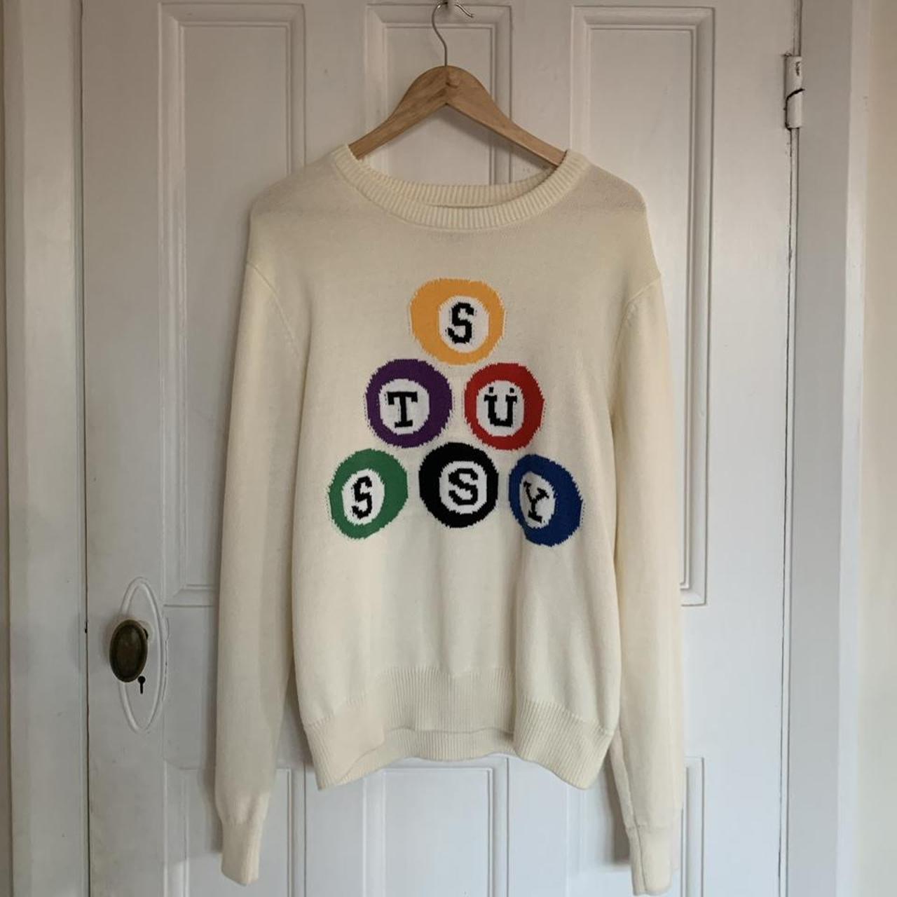 Stussy billiards knit jumper sweatshirt , Size medium...