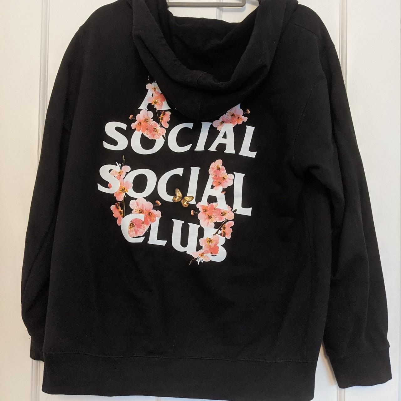 Anti social social club black kkoch zip hoodie Size