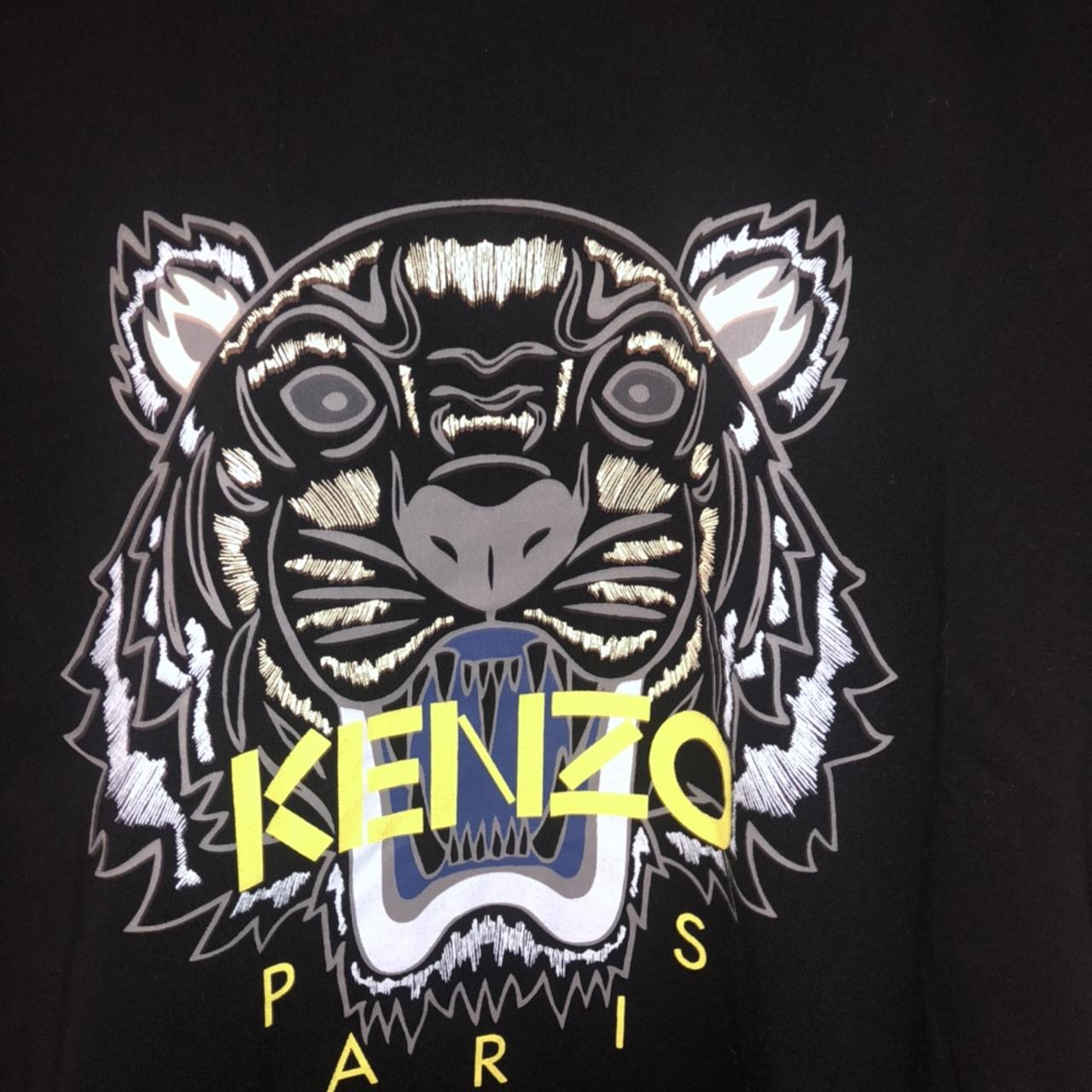 Kenzo Men's Black and White T-shirt | Depop