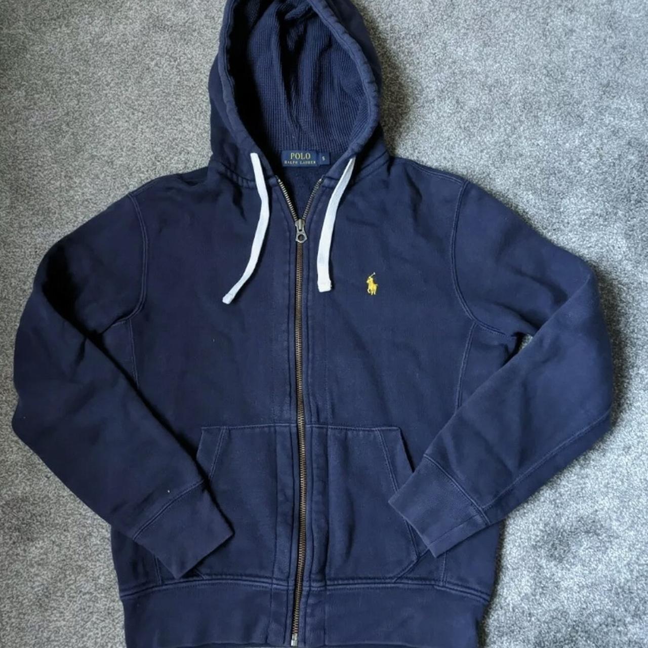 Ralph Lauren Navy Zip Up Hoodie Really peng and... - Depop