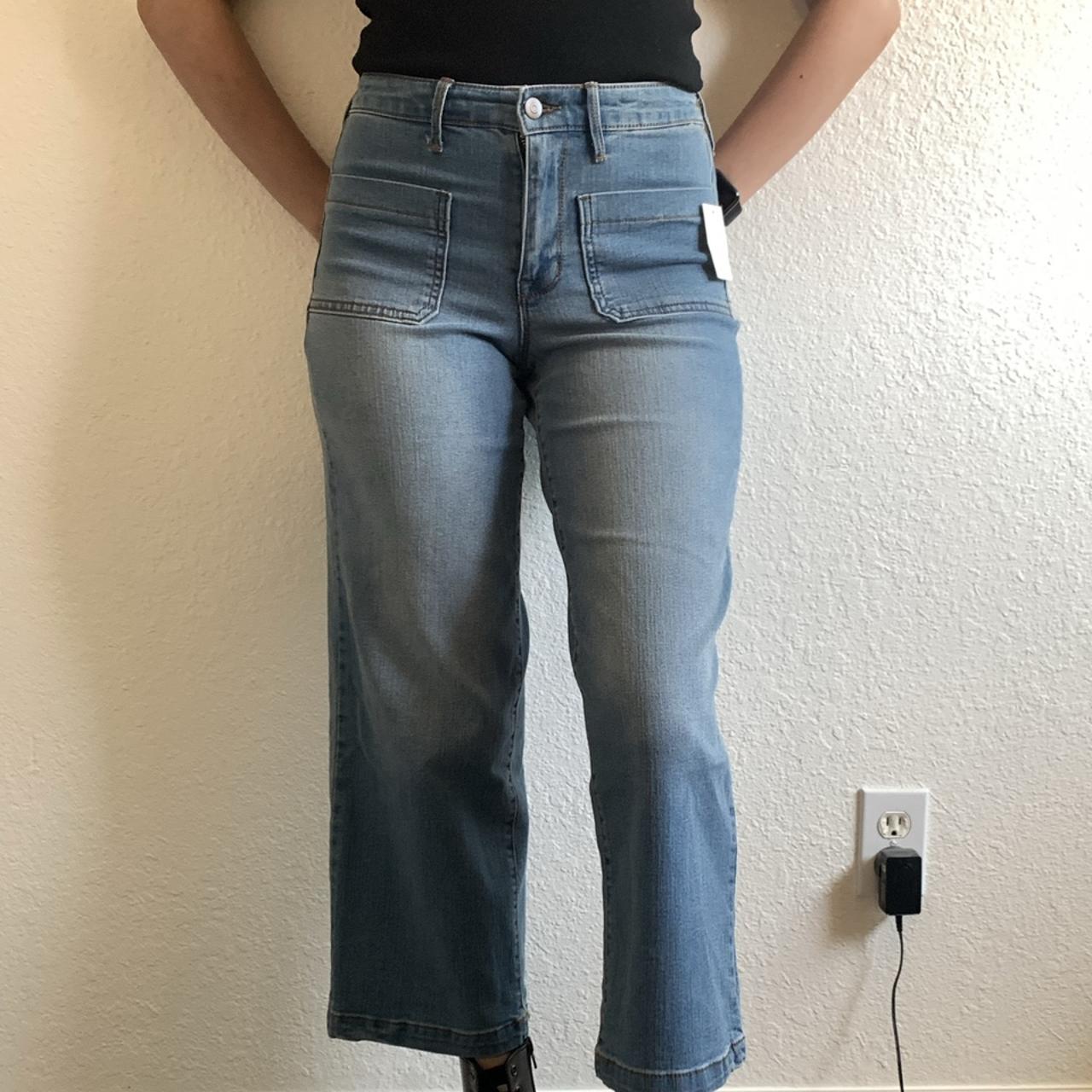 wide leg jeans size 14 short