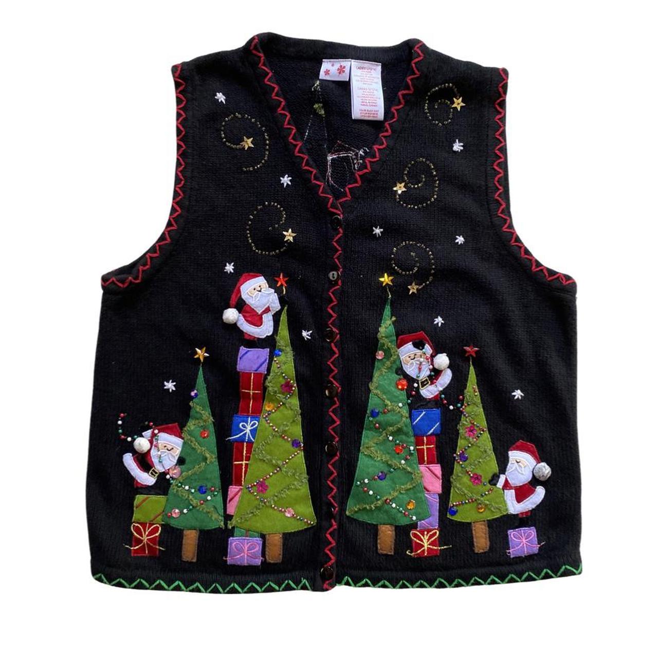 Product Image 1 - Black vintage Christmas knitted sweater
