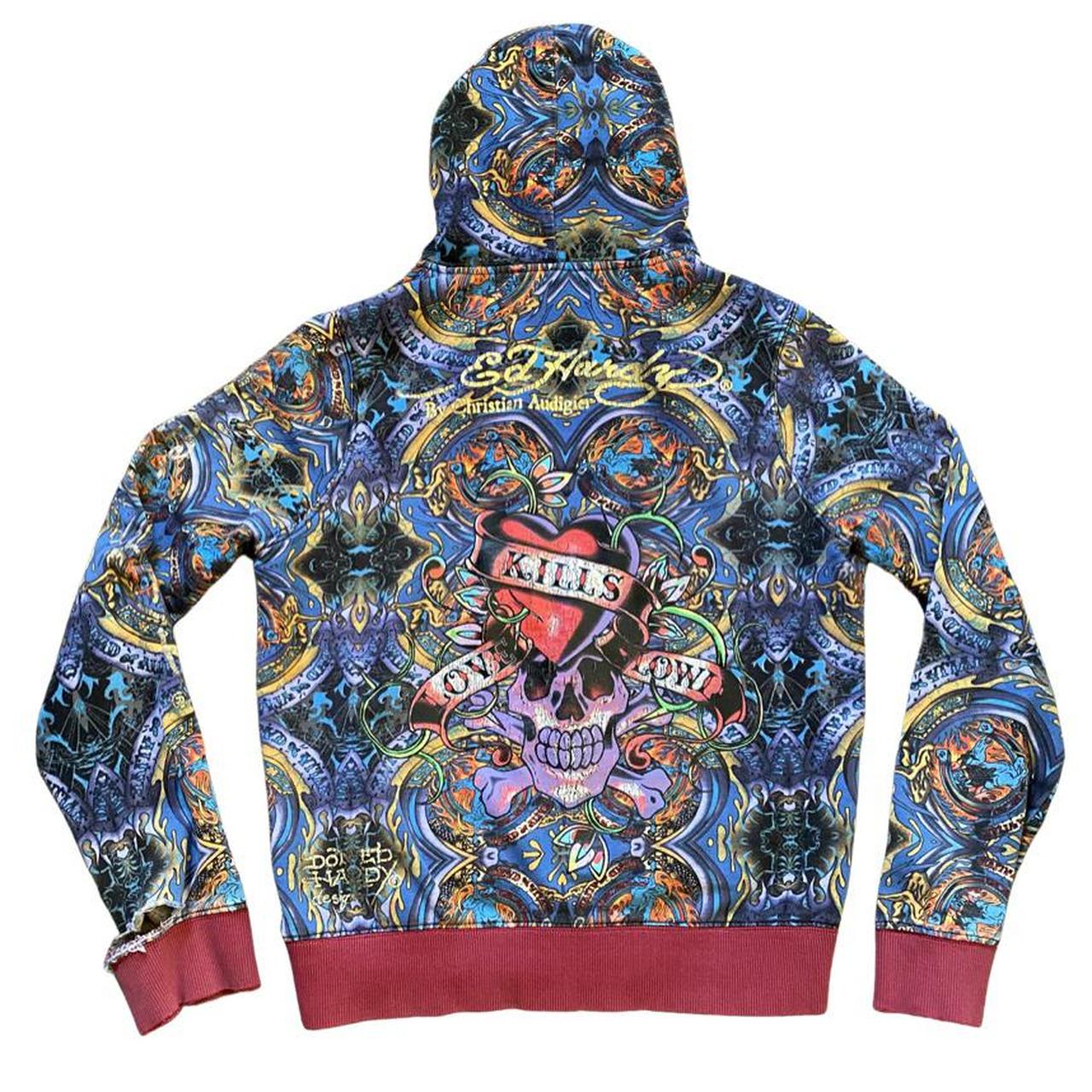 Rare Y2K Ed Hardy Zip-Up Hoodie ???? Distressed love... - Depop Rare Y2K Ed Hardy Zip-Up Hoodie ???? Distressed love... - Depop