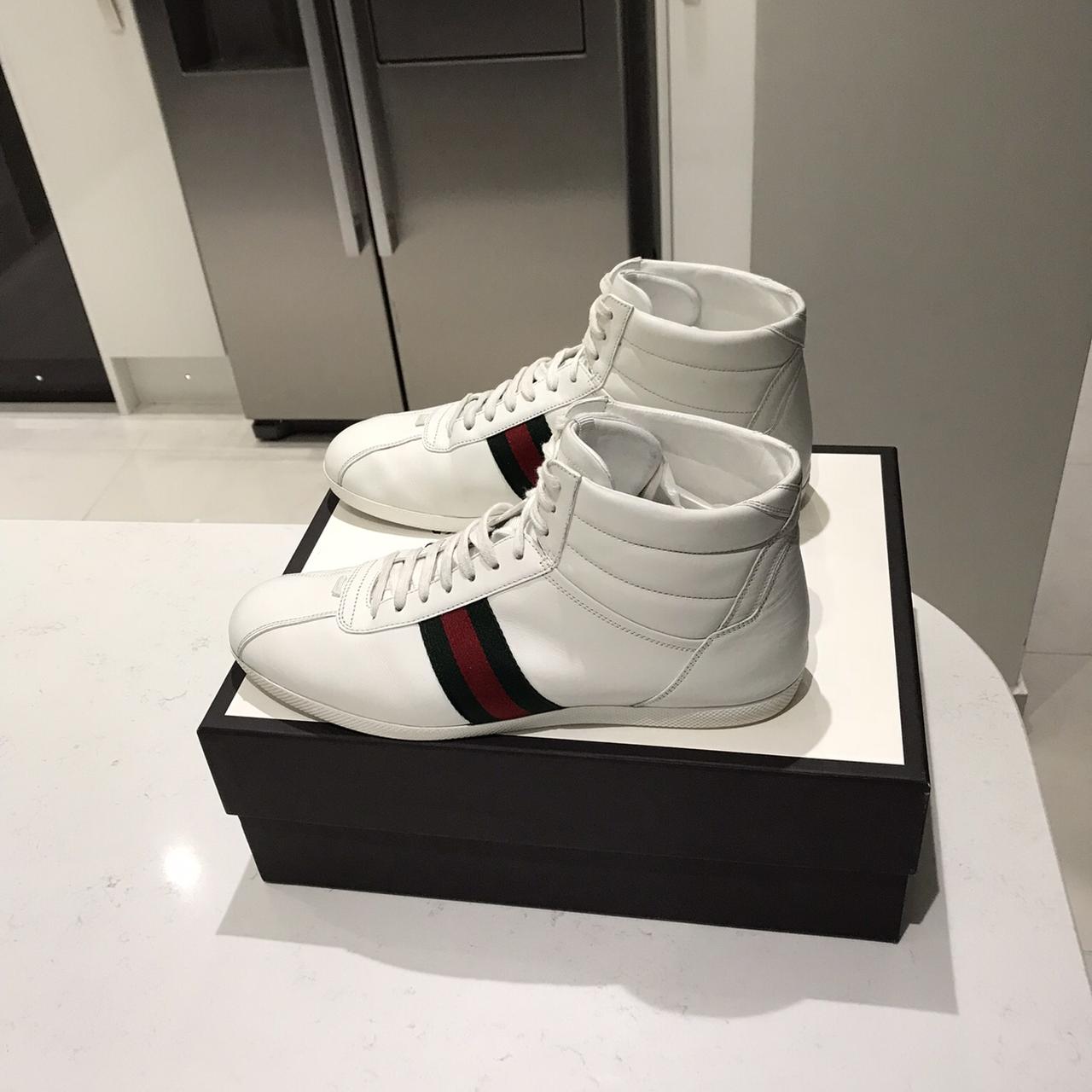 Gucci silver 2024 high top sneakers