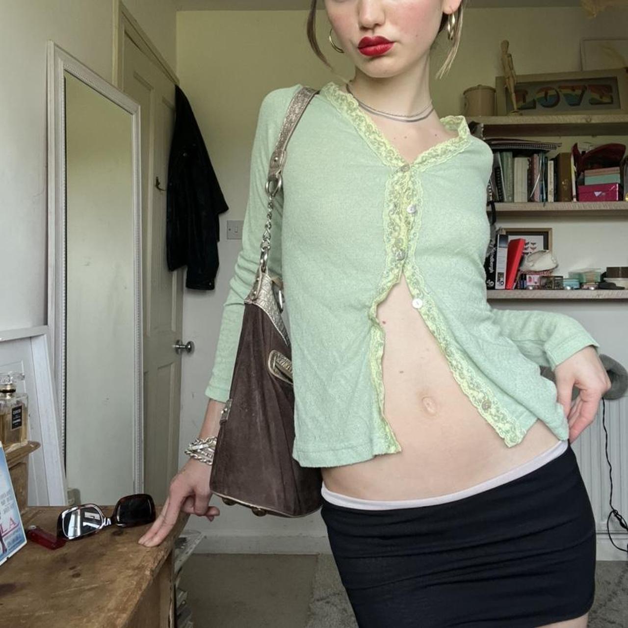 cutest-lime-green-cardigan-button-up-long-sleeve-depop