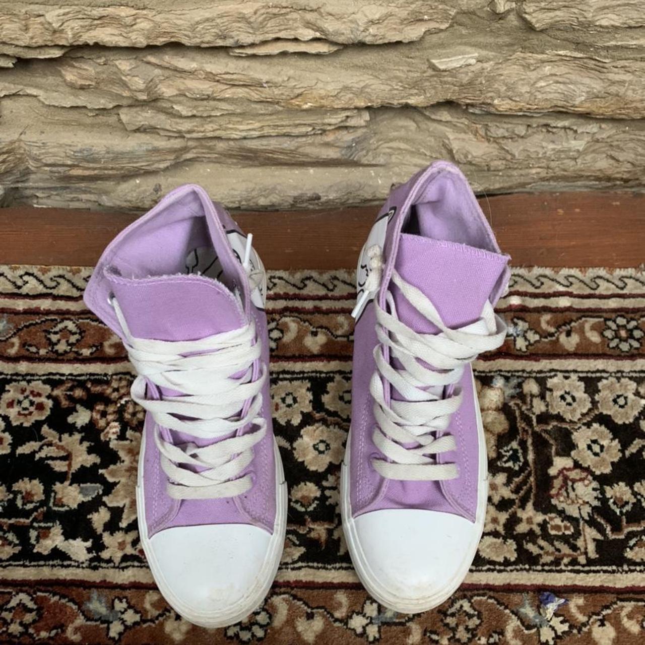 RIPNDIP Converse style sneakers Lilac canvas Depop