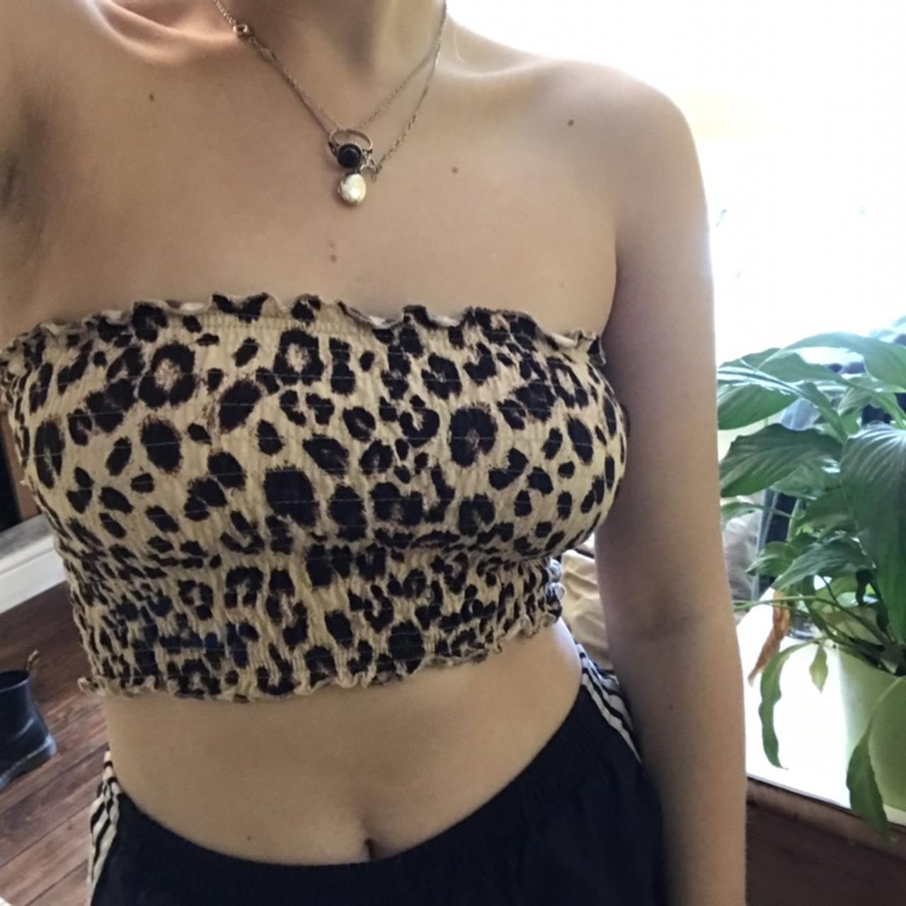 Leopard print hot sale boob tube