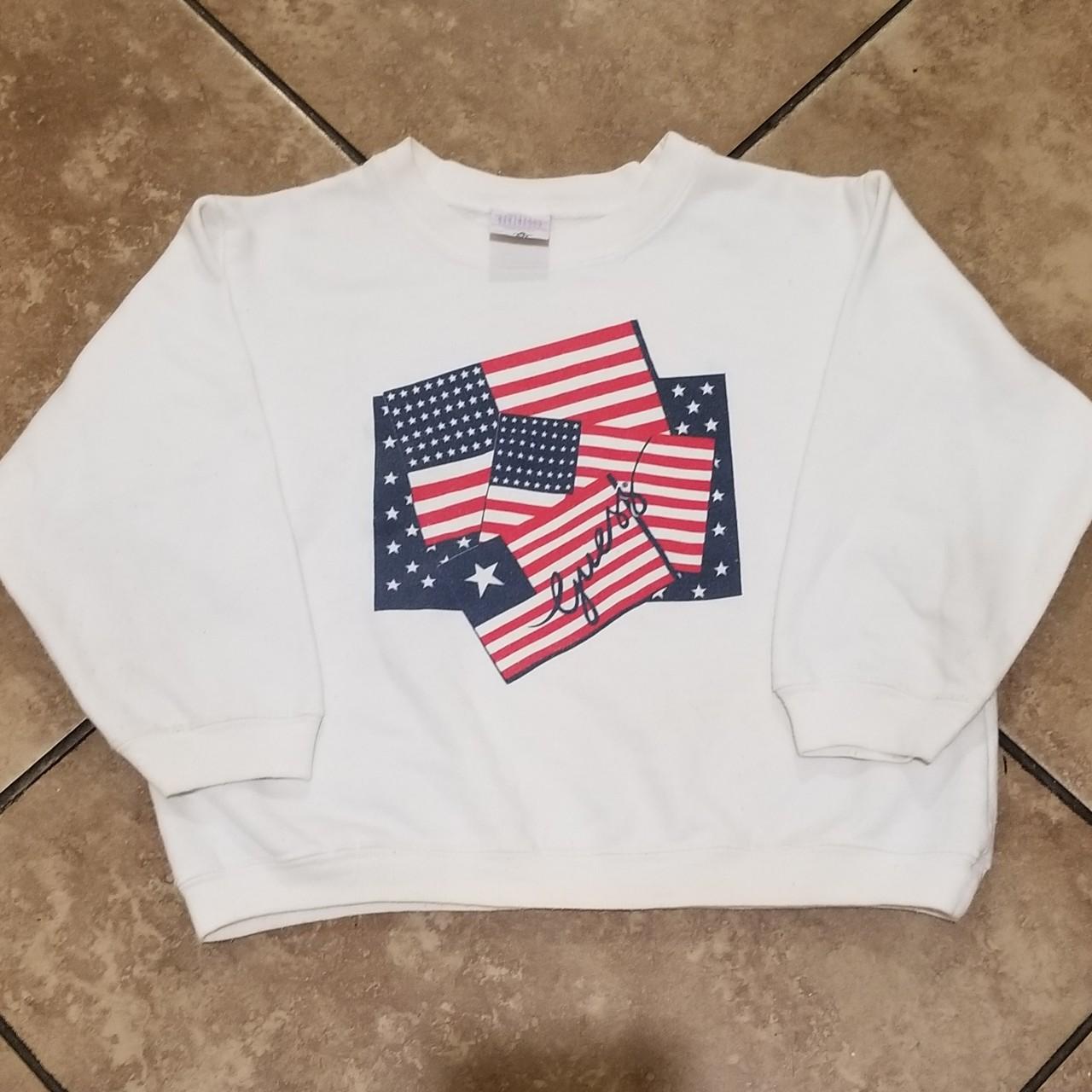 Vintage Georges Marciano 90s USA Flags Youth... - Depop