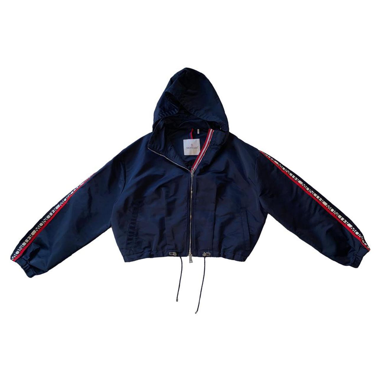 Moncler ‘zirconite’ hooded jacket. Navy windbreaker...
