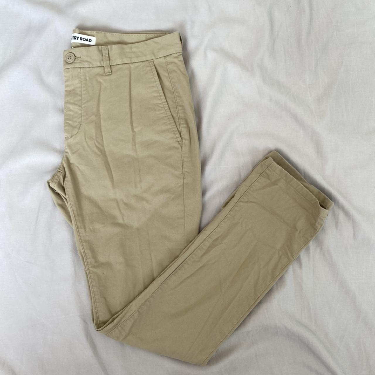 men’s country road tapered stretch chino (stone) 98%... - Depop