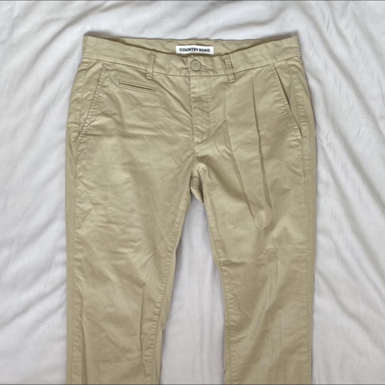 men’s country road tapered stretch chino (stone) 98%... - Depop