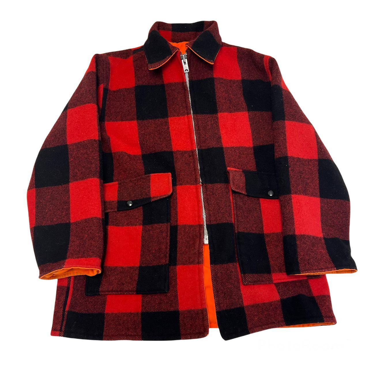 Vintage Woolrich Reversible Buffalo Plaid Mackinaw... - Depop