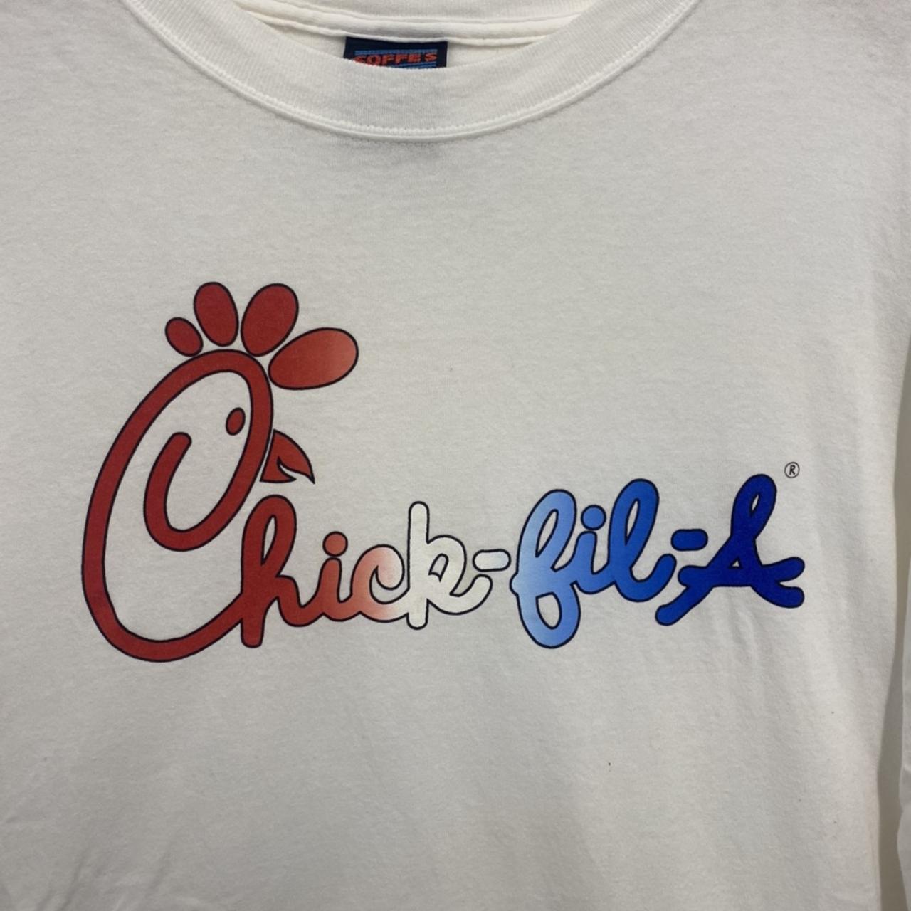 Vintage 90s Chick Fil A Spell Out Graphic Promo Fast... - Depop