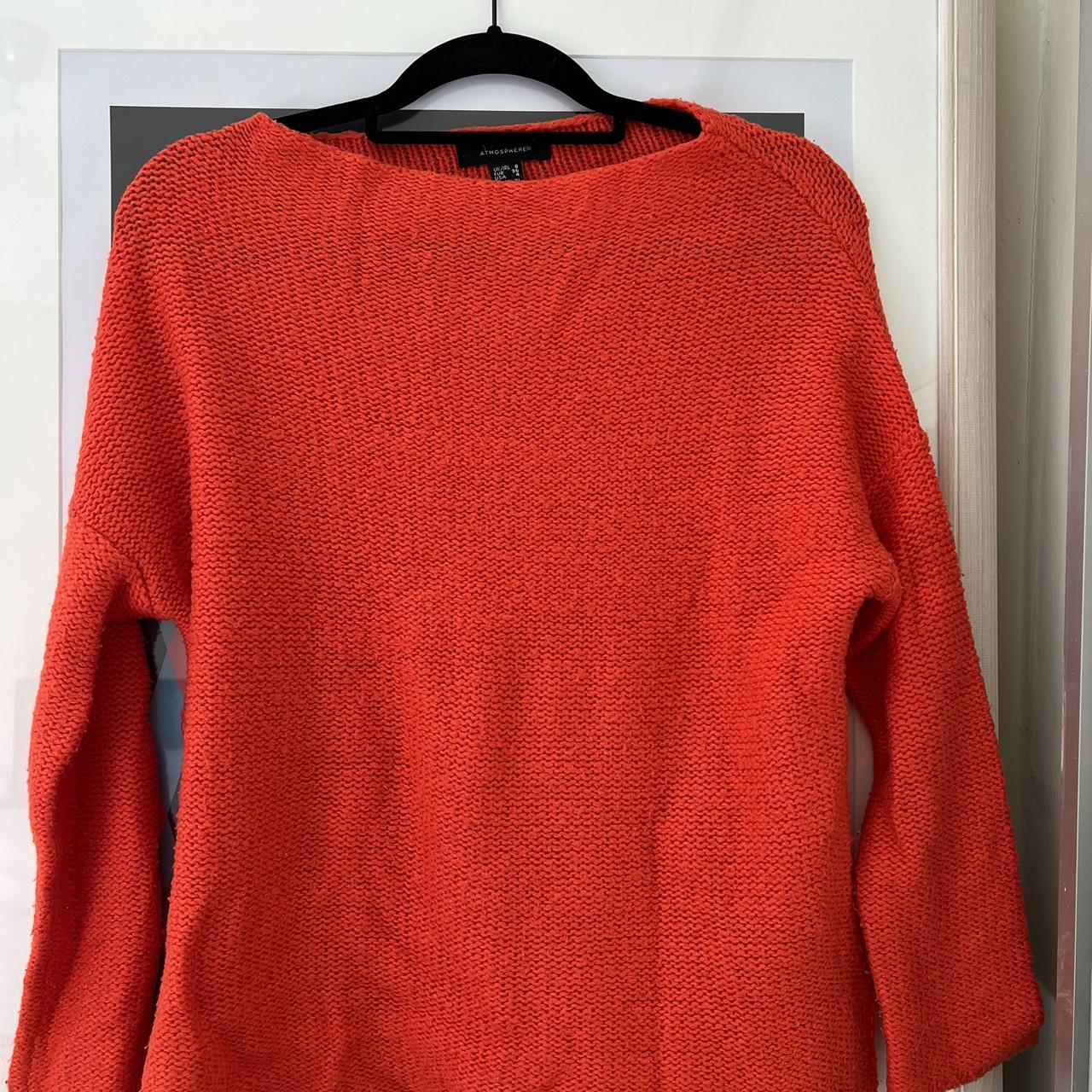 SUPER BRIGHT orange jumper, kind of an... - Depop