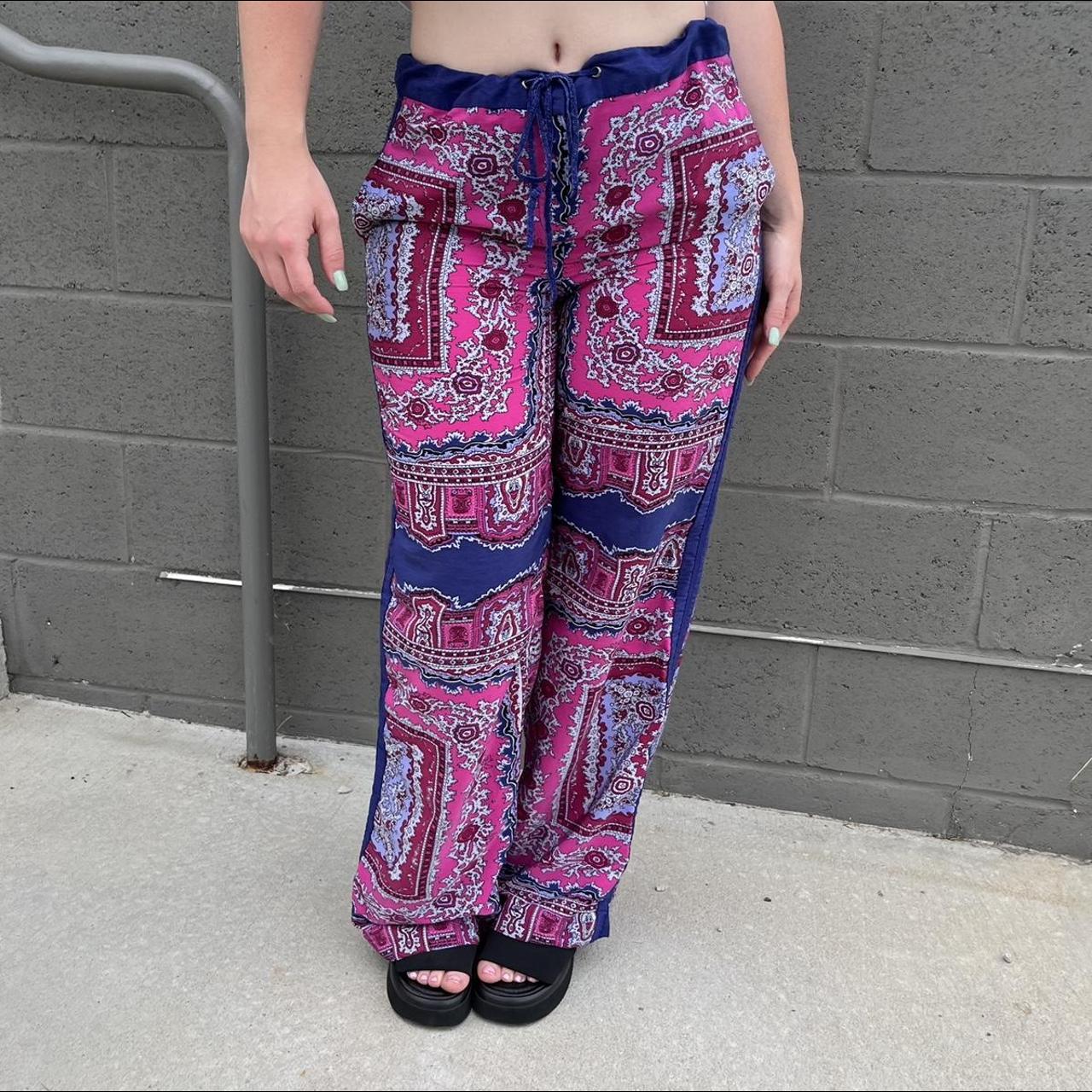 tapestry printed pants super cool silk material