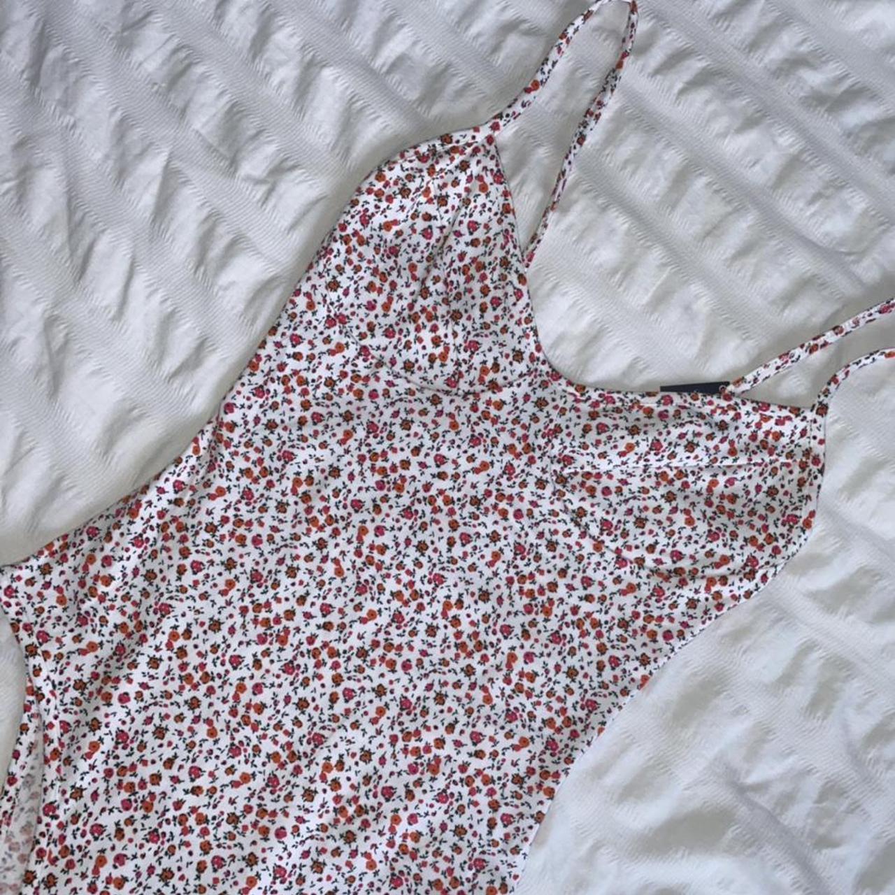 Primark Women's White and Red Bodysuit | Depop