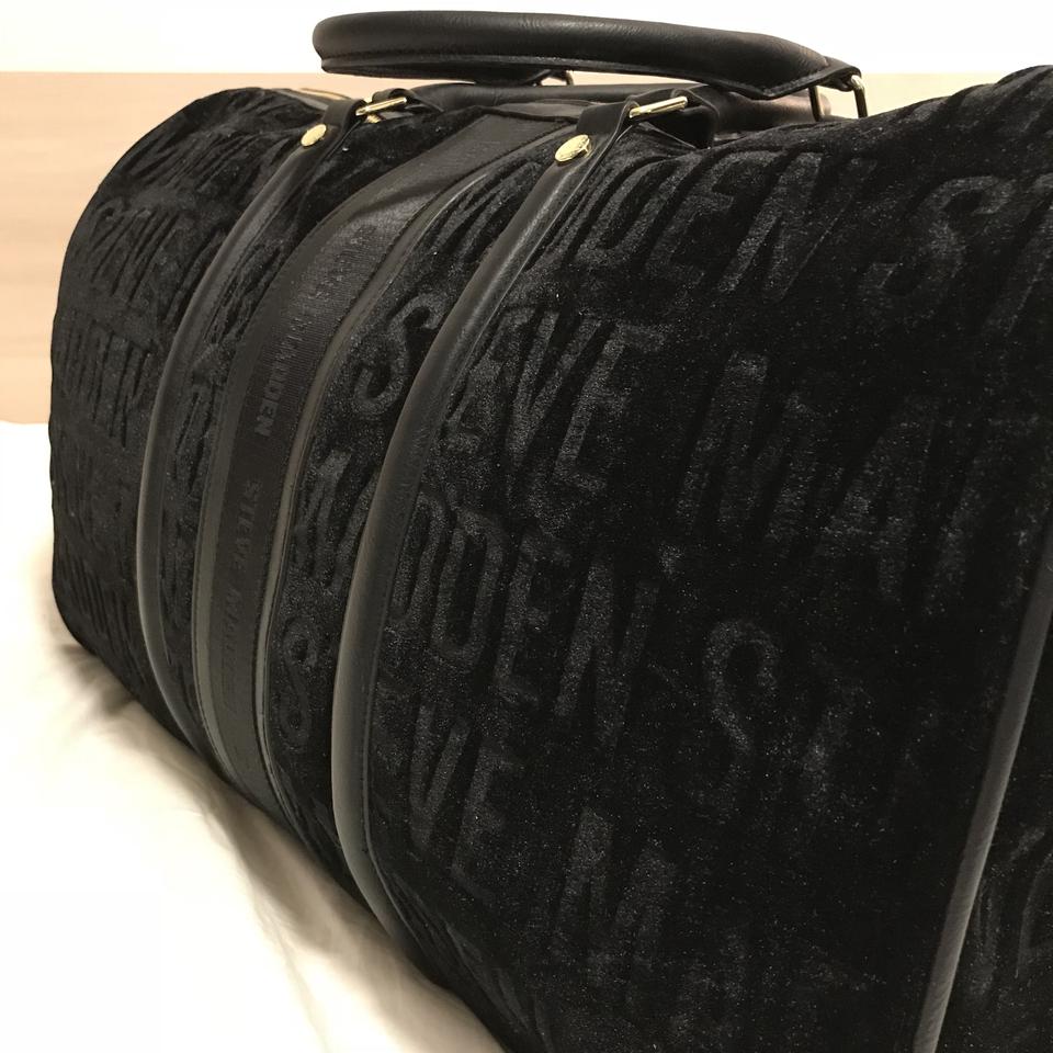 🖤⛓️🤍 New Rare Black Leather Steve Madden Duffle Bag - Depop