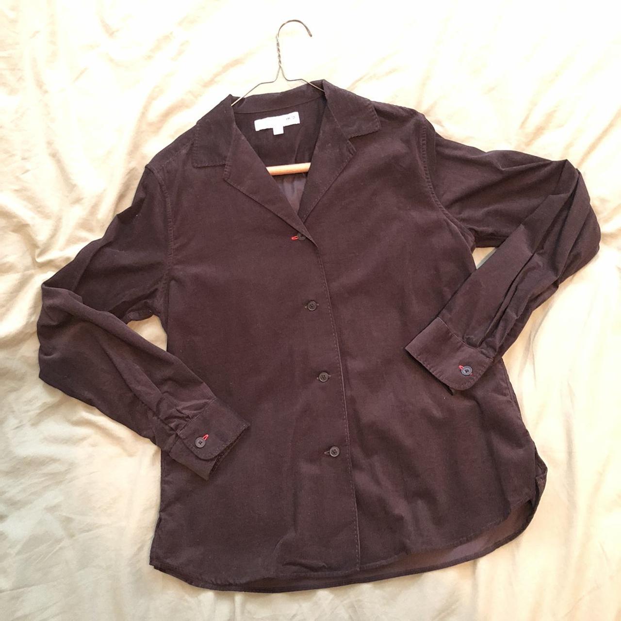 UNIQLO corduroy shirt in a gorgeous charcoal color.... - Depop